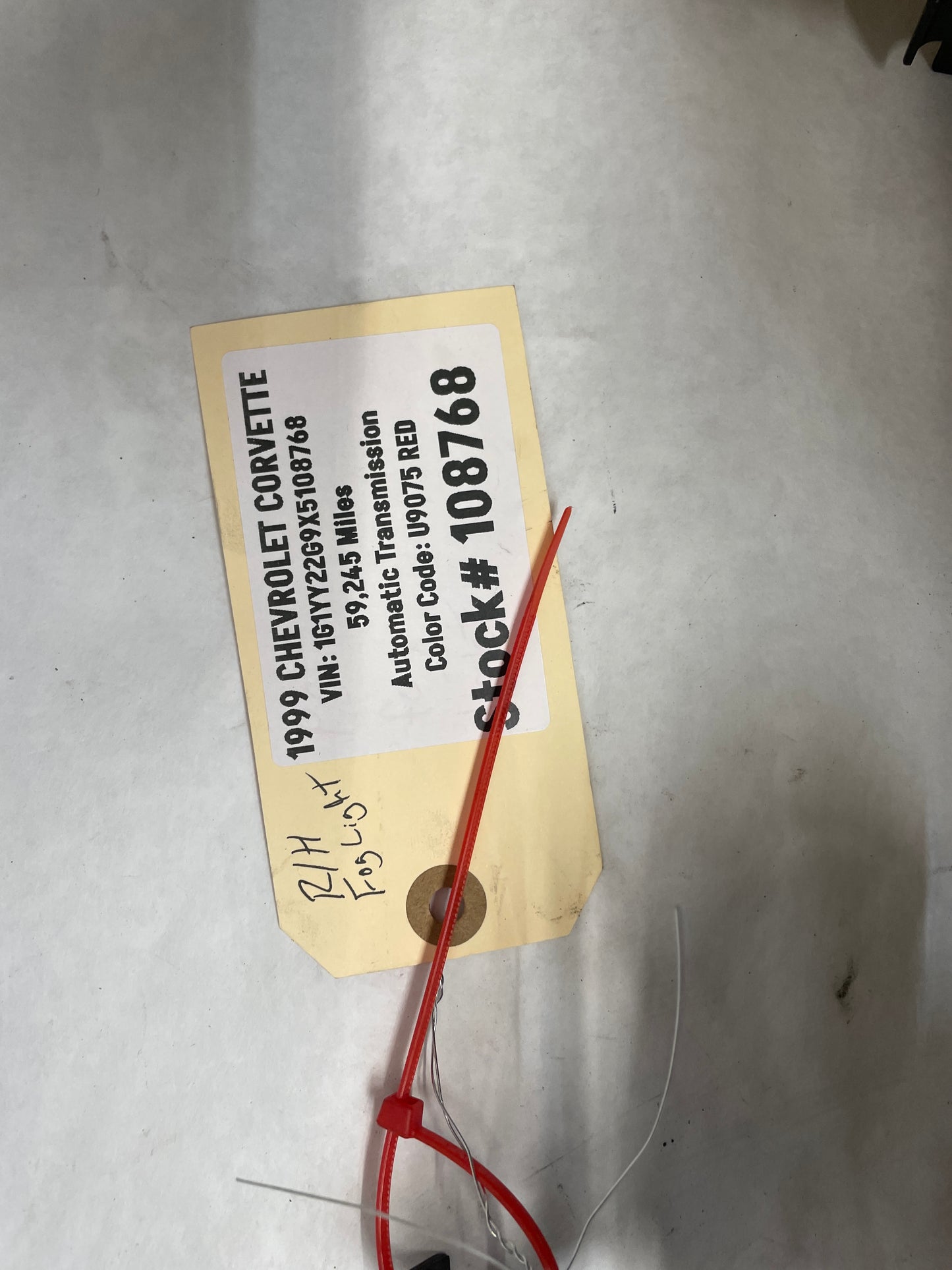 1999 Chevy C5 Corvette RH Passenger Fog Light Lamp w/ Bracket OEM - Day's Parts Yard