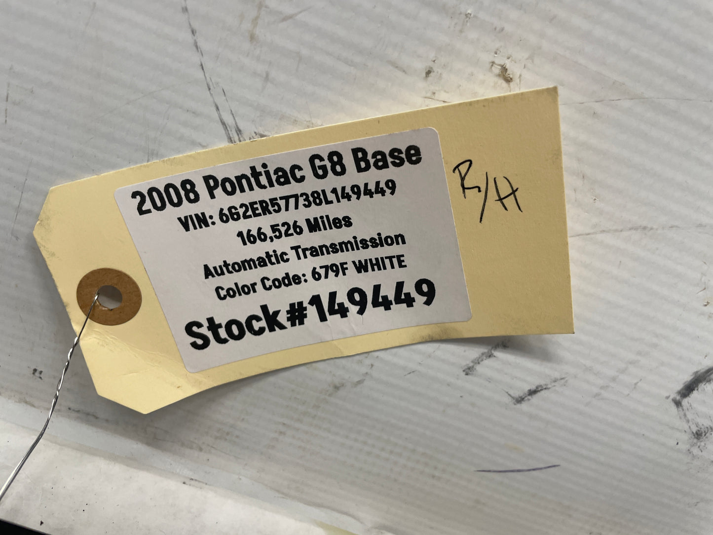 2008 Pontiac G8 Base RH Passenger Hood Vent Scoop OEM - Day's Parts Yard