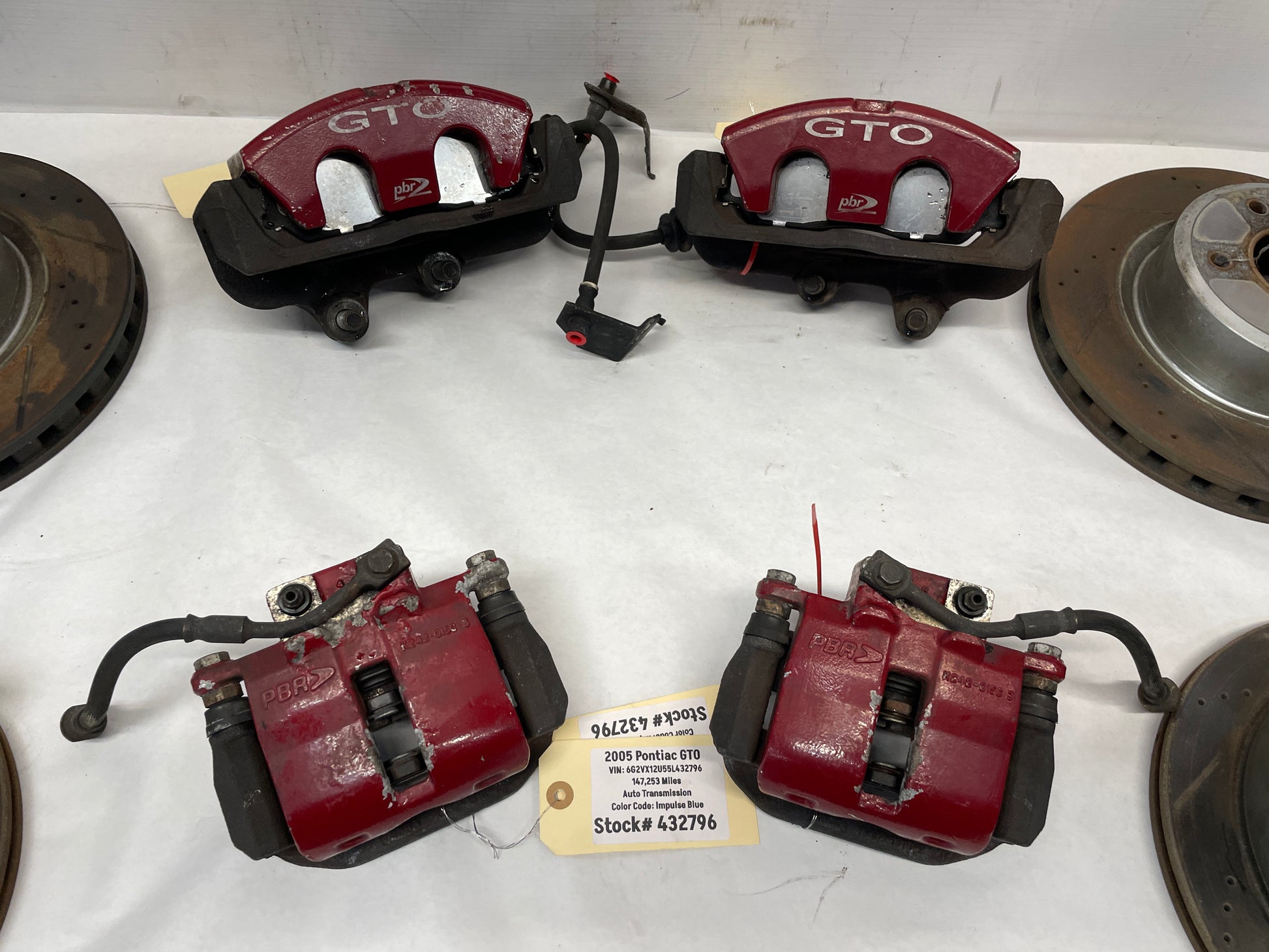 2005 Pontiac GTO PBR Brake Calipers and Rotors OEM - Day's Parts Yard