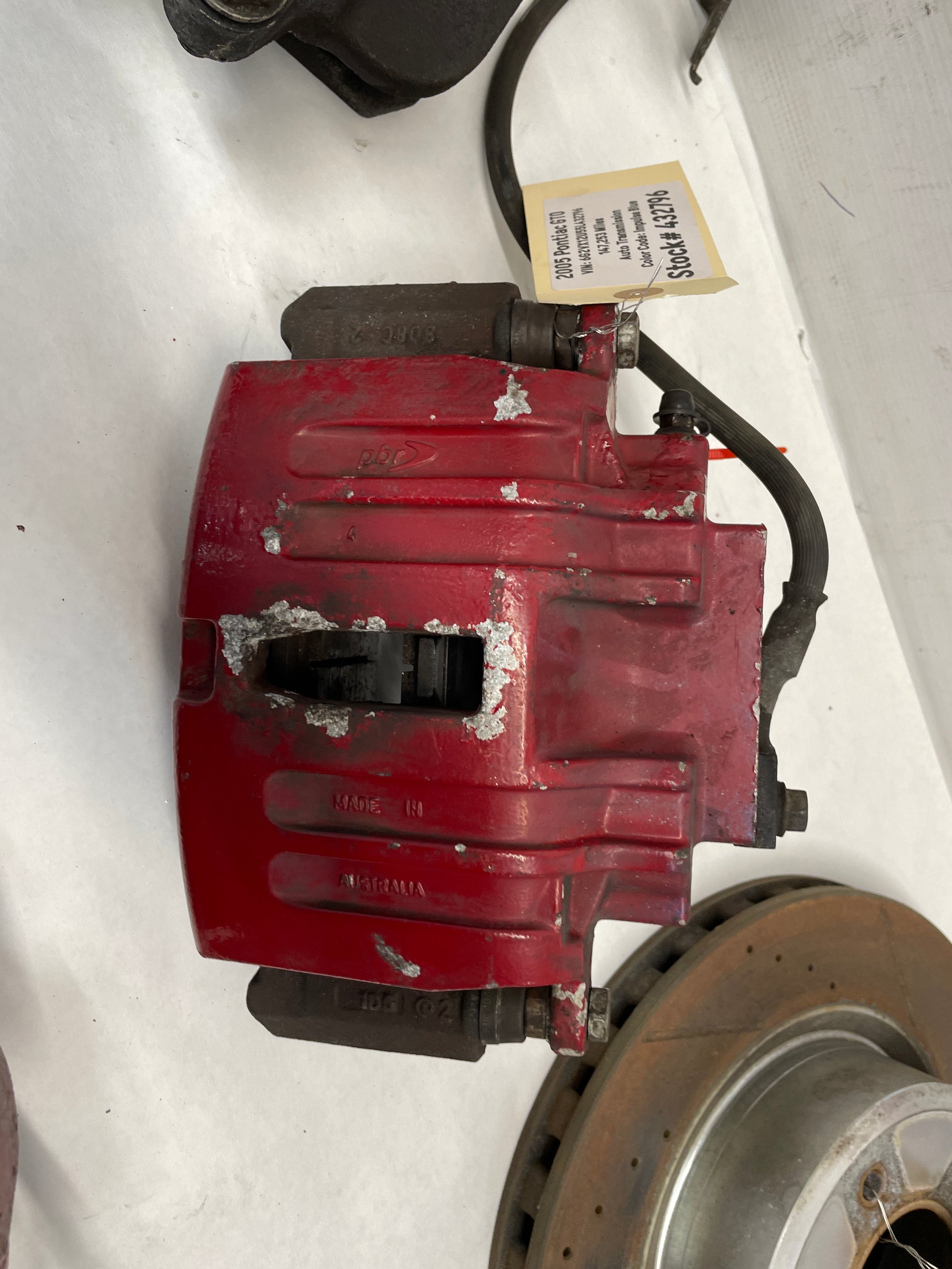 2005 Pontiac GTO PBR Brake Calipers and Rotors OEM - Day's Parts Yard