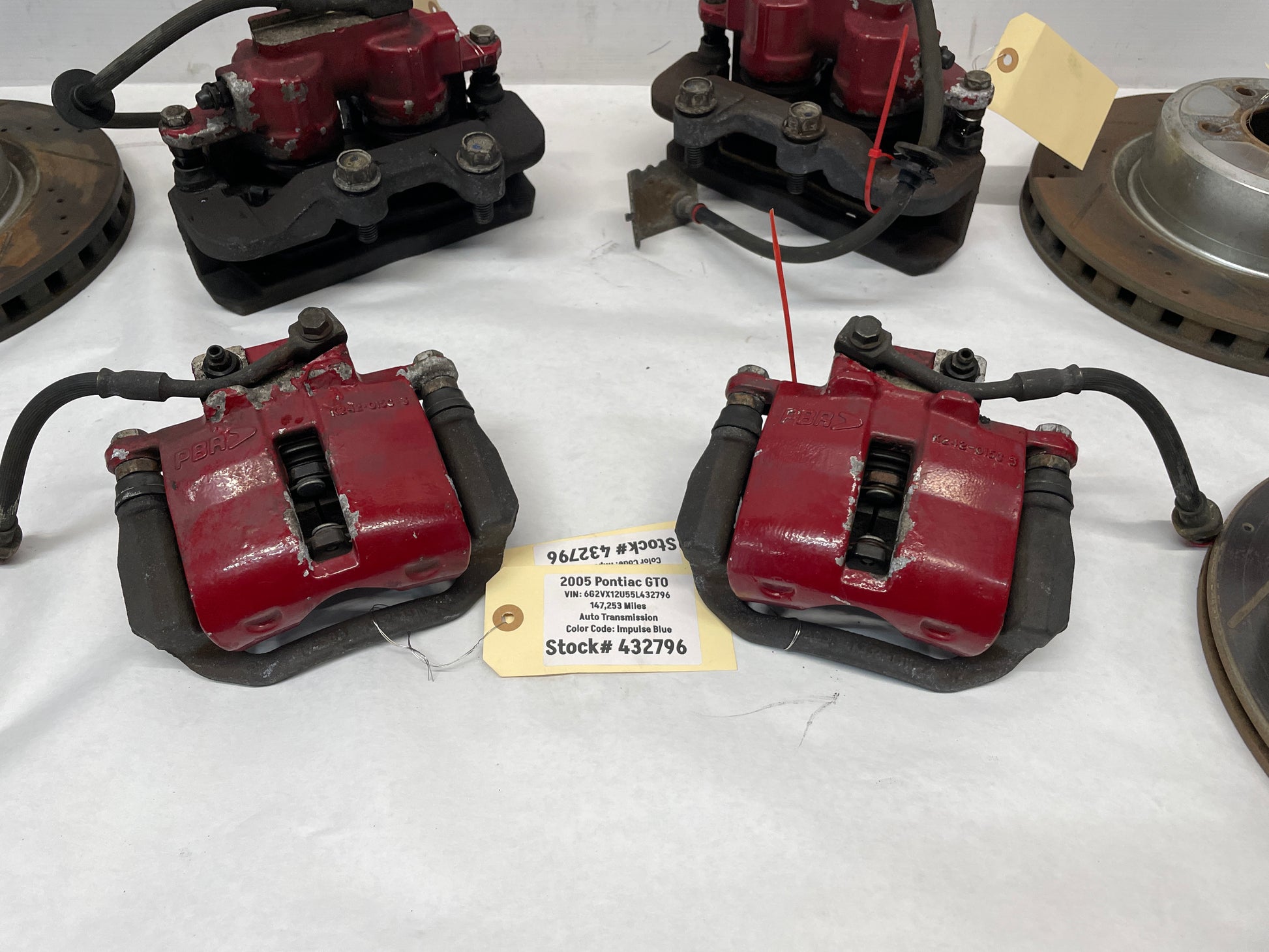 2005 Pontiac GTO PBR Brake Calipers and Rotors OEM - Day's Parts Yard