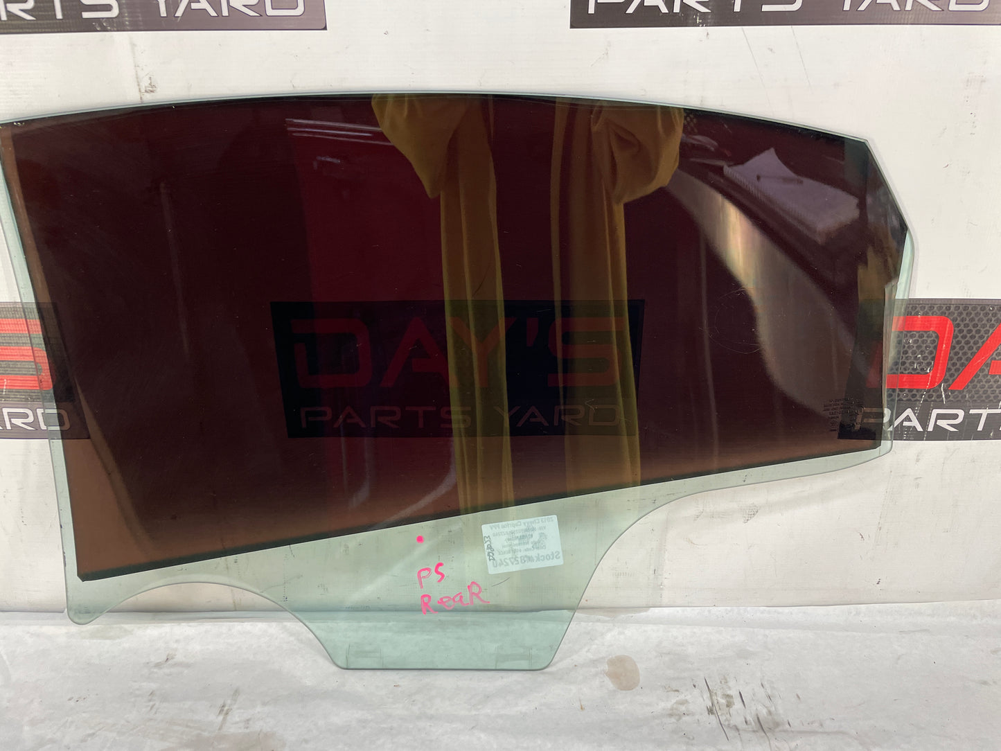 2013 Chevy Caprice PPV RH Passenger Rear Door Window Glass OEM