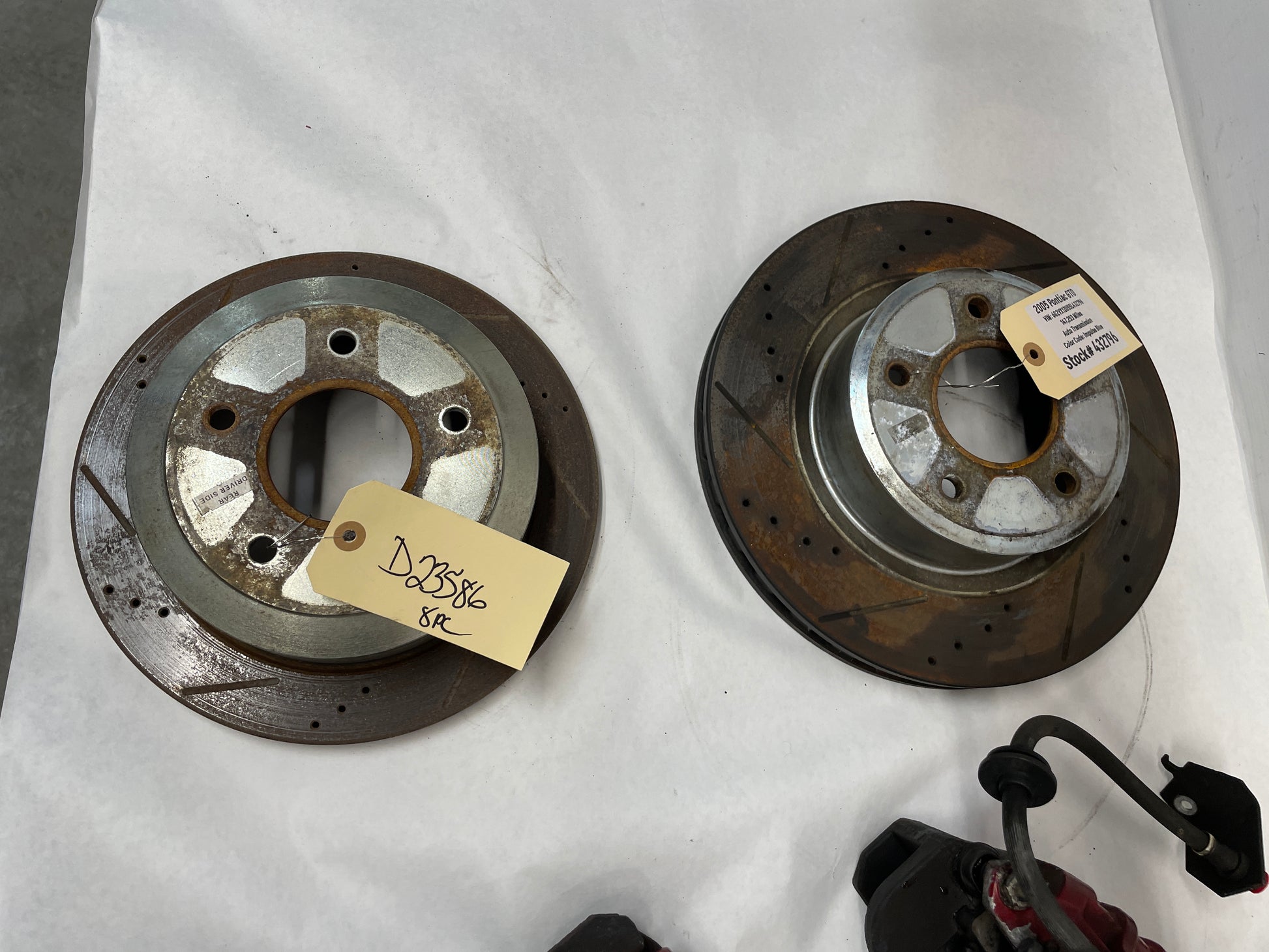2005 Pontiac GTO PBR Brake Calipers and Rotors OEM - Day's Parts Yard