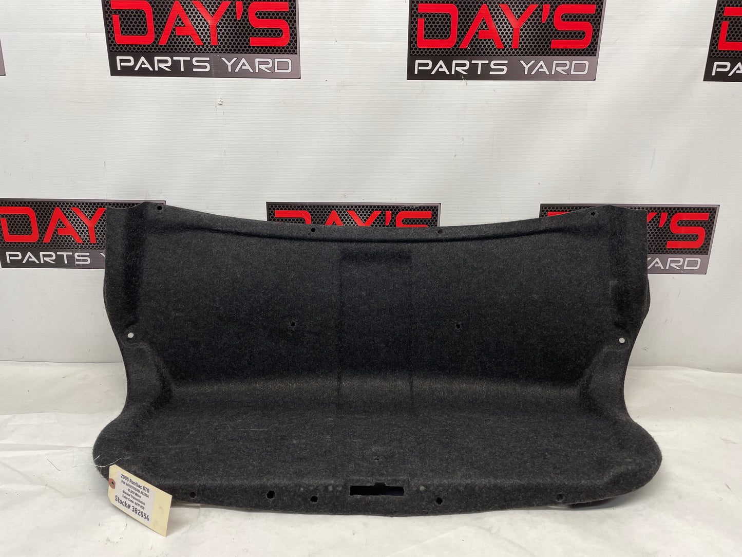 2005 Pontiac GTO Trunk Deck Lid Liner Carpet Felt OEM - Day's Parts Yard