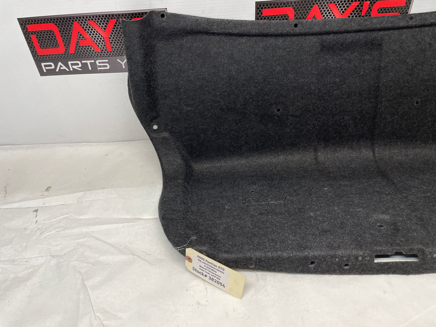 2005 Pontiac GTO Trunk Deck Lid Liner Carpet Felt OEM - Day's Parts Yard