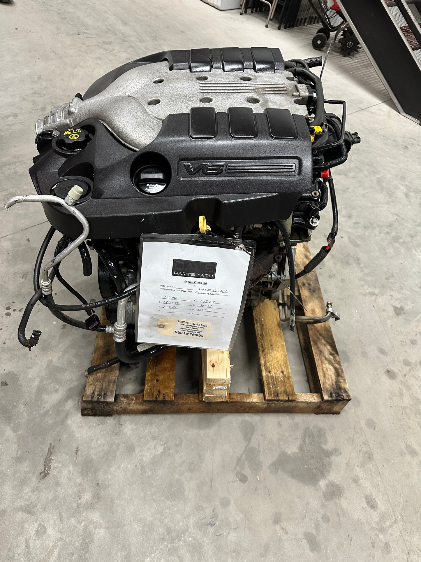 Pontiac G8 Base 3.6L LY6 V6 Engine Motor Assembly 116k - Day's Parts Yard