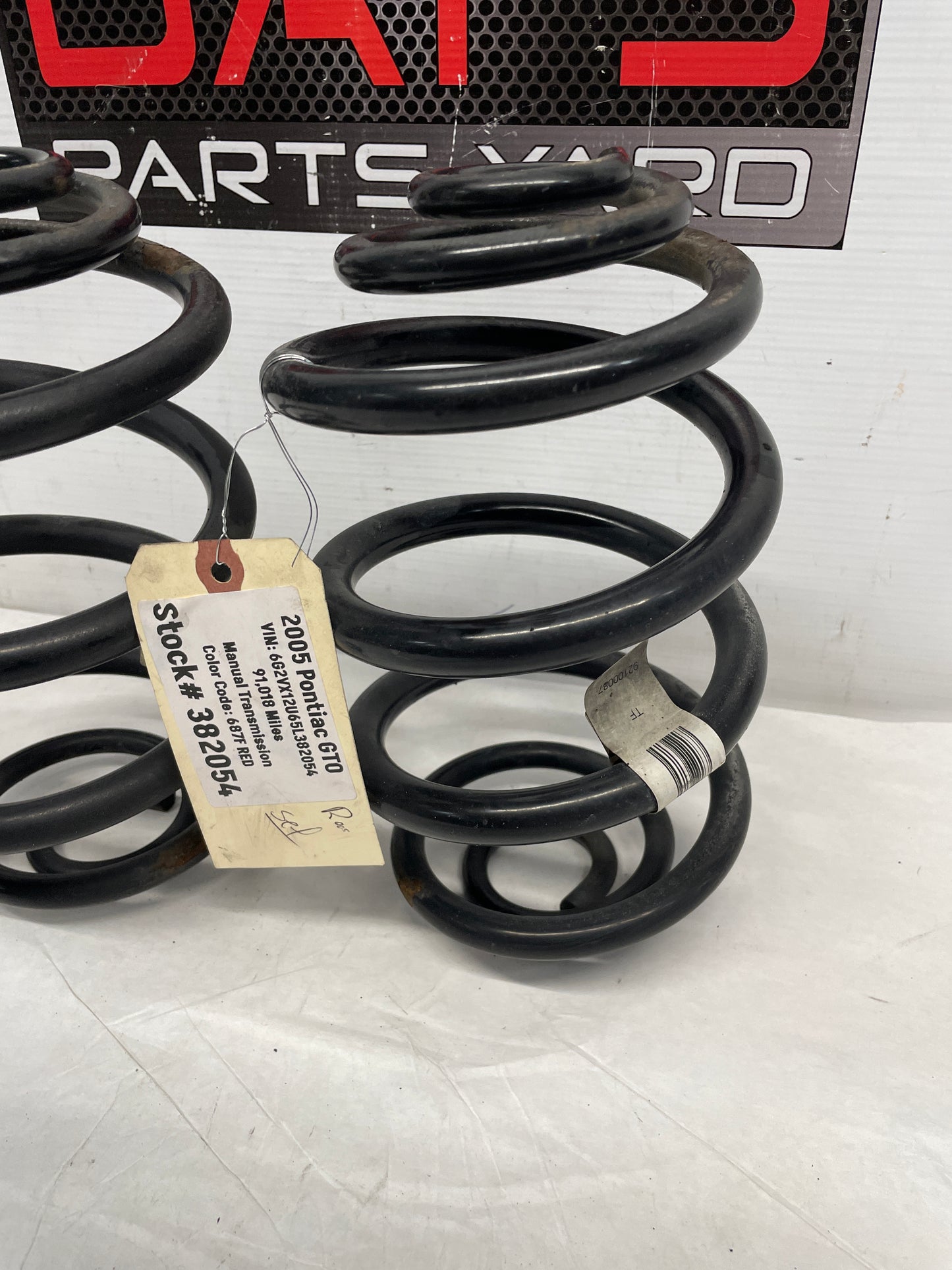 2005 Pontiac GTO Rear Coil Springs RH & LH OEM - Day's Parts Yard