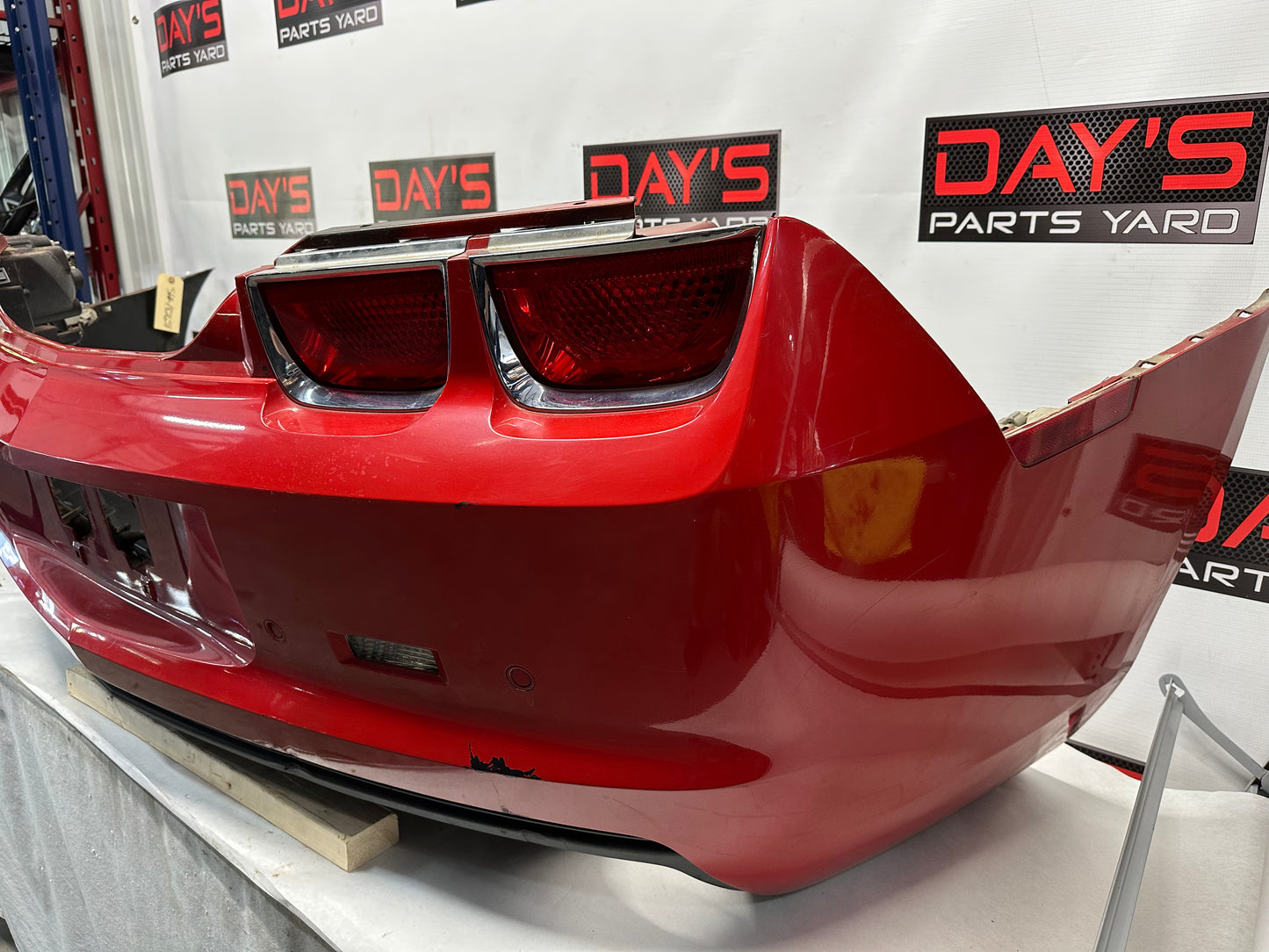 2010 Chevy Camaro SS Complete Rear Bumper Cover Red OEM - Day's Parts Yard
