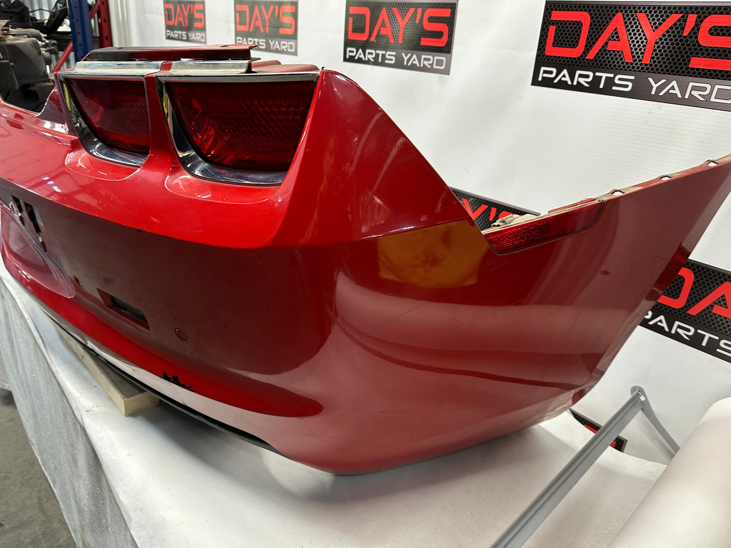 2010 Chevy Camaro SS Complete Rear Bumper Cover Red OEM - Day's Parts Yard