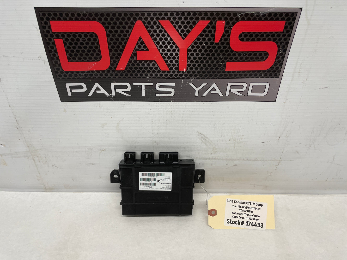 2014 Cadillac CTS-V Coupe Anti-Theft Keyless Control Module OEM - Day's Parts Yard