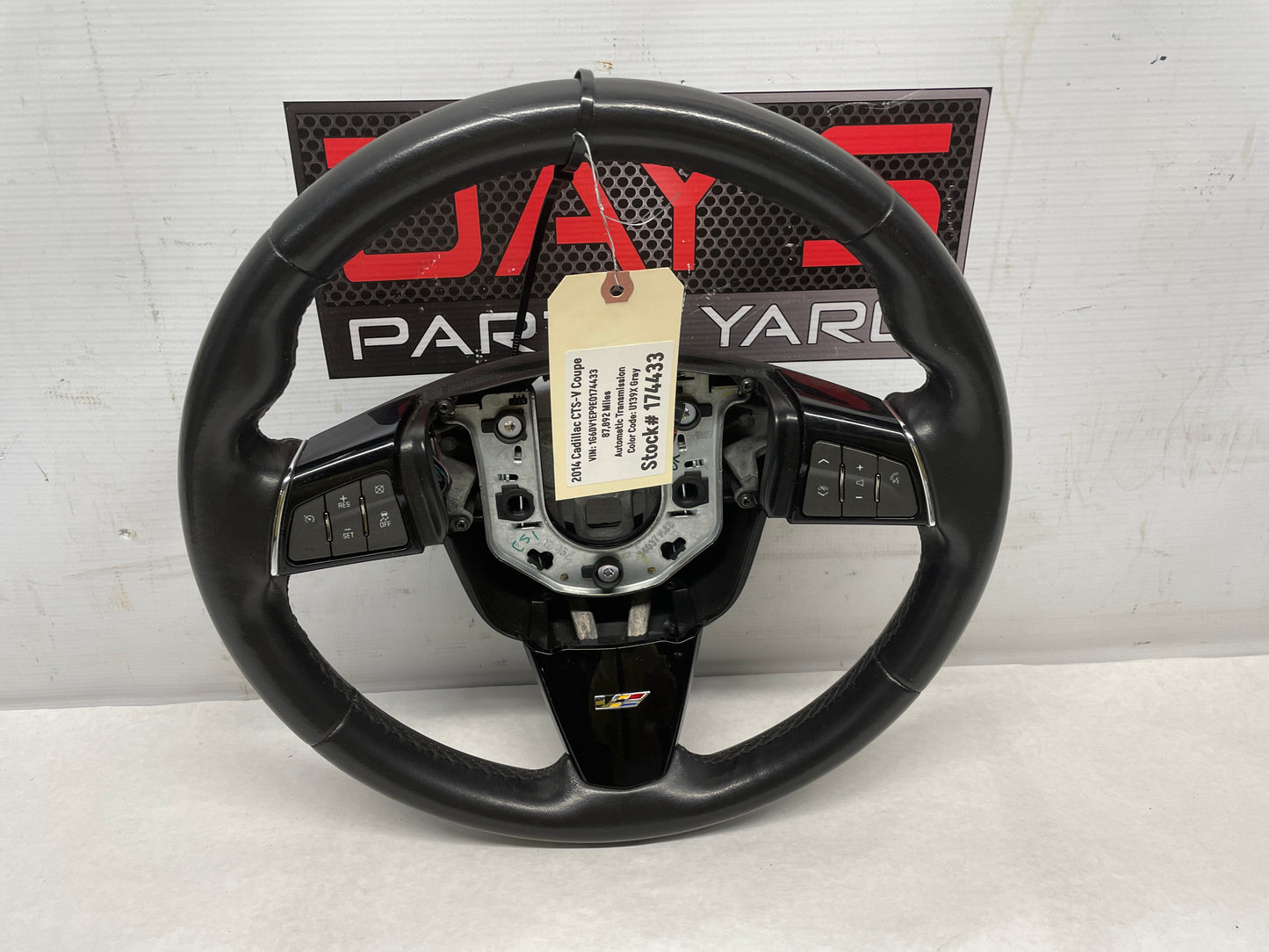 2014 Cadillac CTS-V Steering Wheel Black Leather OEM - Day's Parts Yard