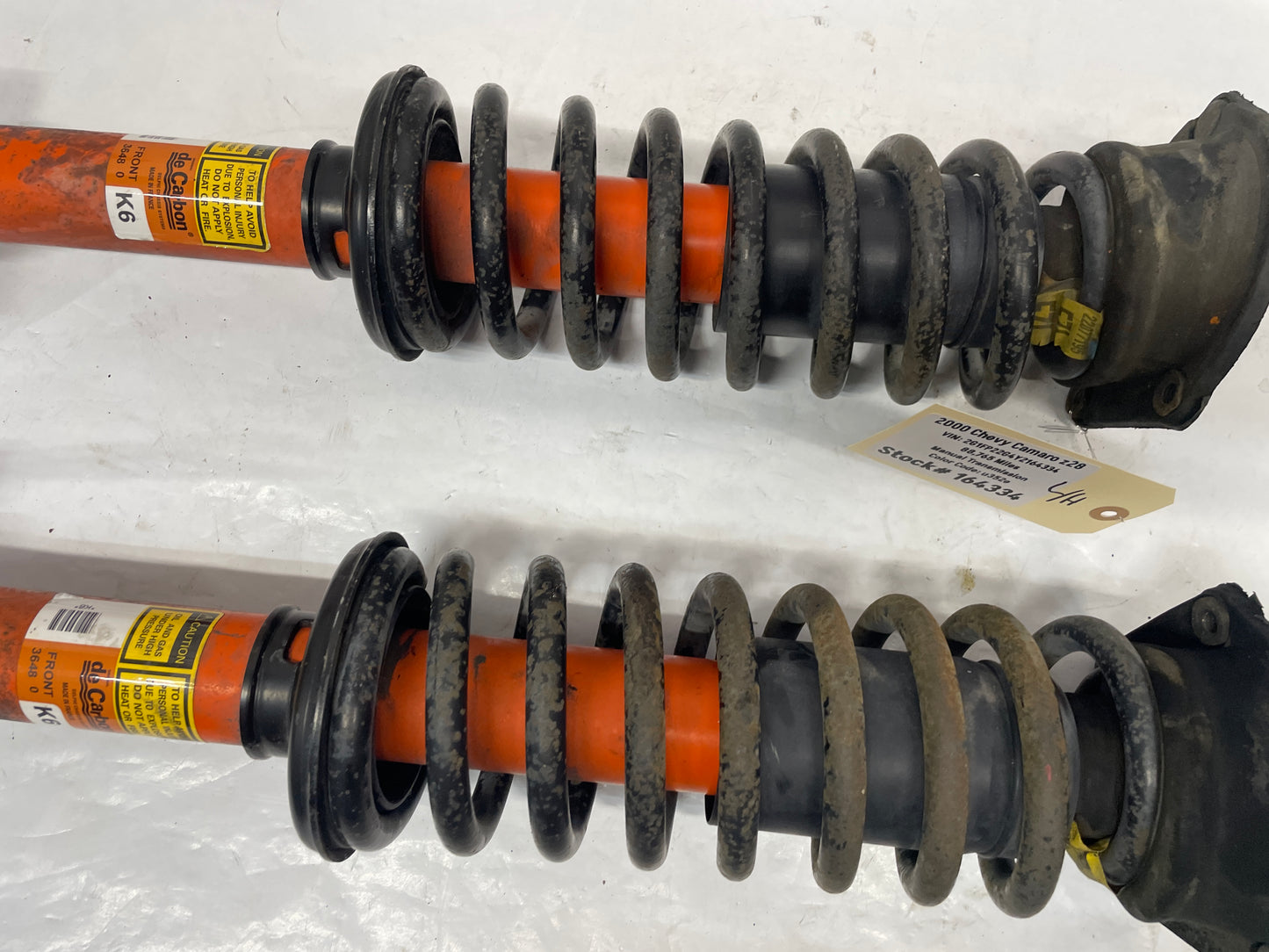 2000 Chevy Camaro Z28 RH & LH De Carbon Front Suspension Struts OEM - Day's Parts Yard