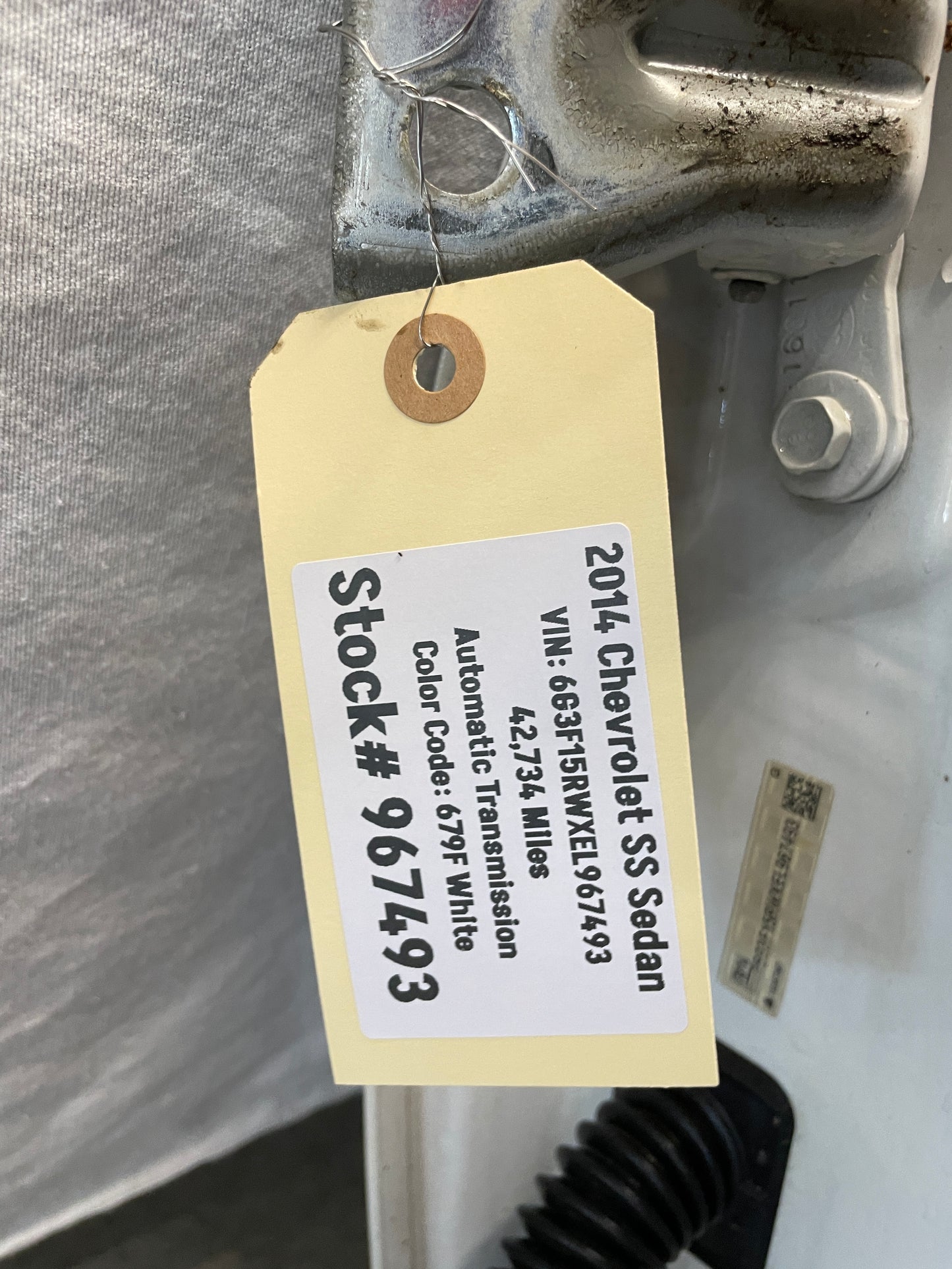 2014 Chevy SS Sedan RH Passenger Front Exterior Door OEM - Day's Parts Yard