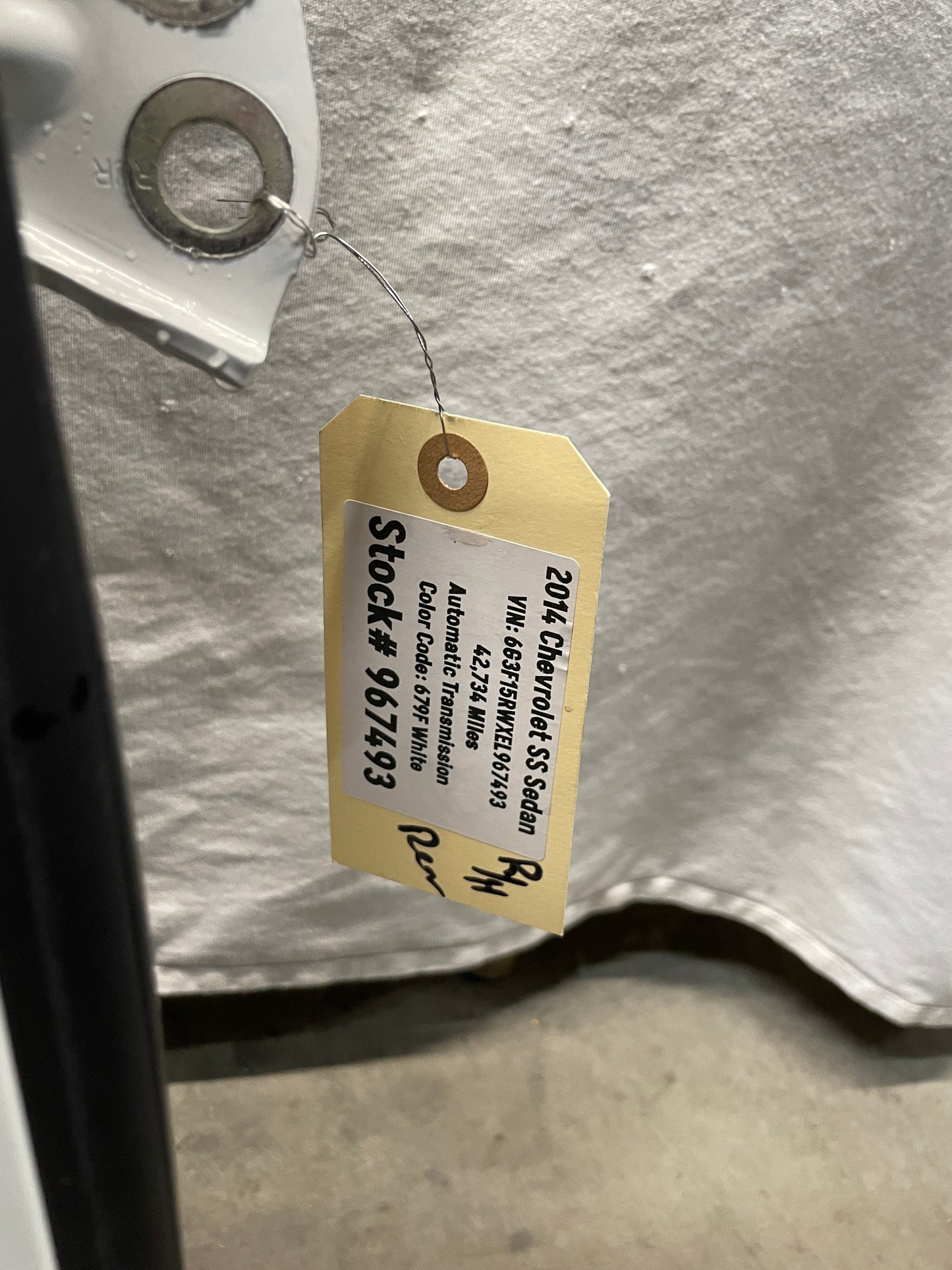 2014 Chevy SS Sedan RH Passenger Rear Exterior Door OEM - Day's Parts Yard