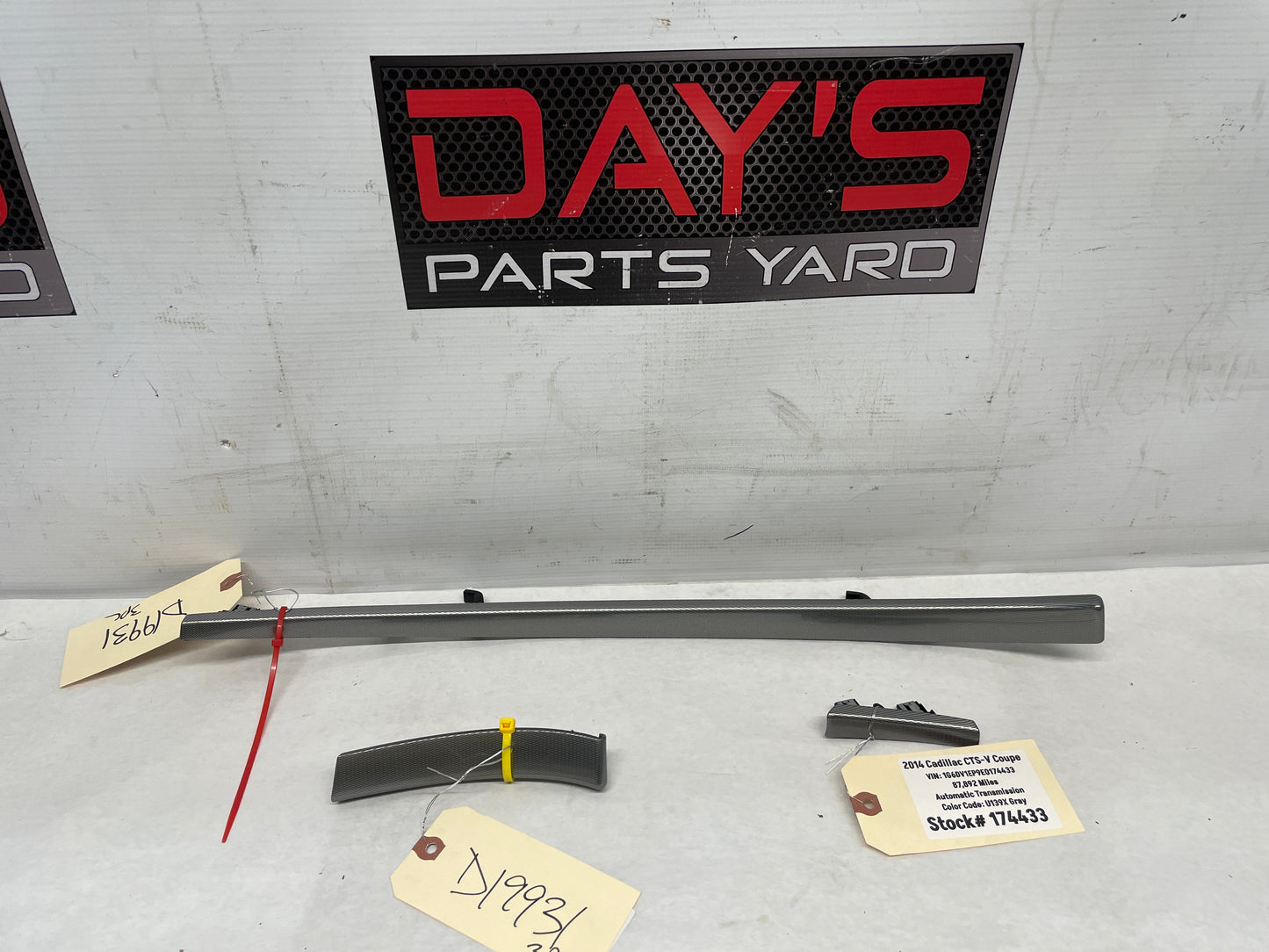2014 Cadillac CTS-V Coupe Carbon Gray Dash Trim 3 pc OEM - Day's Parts Yard
