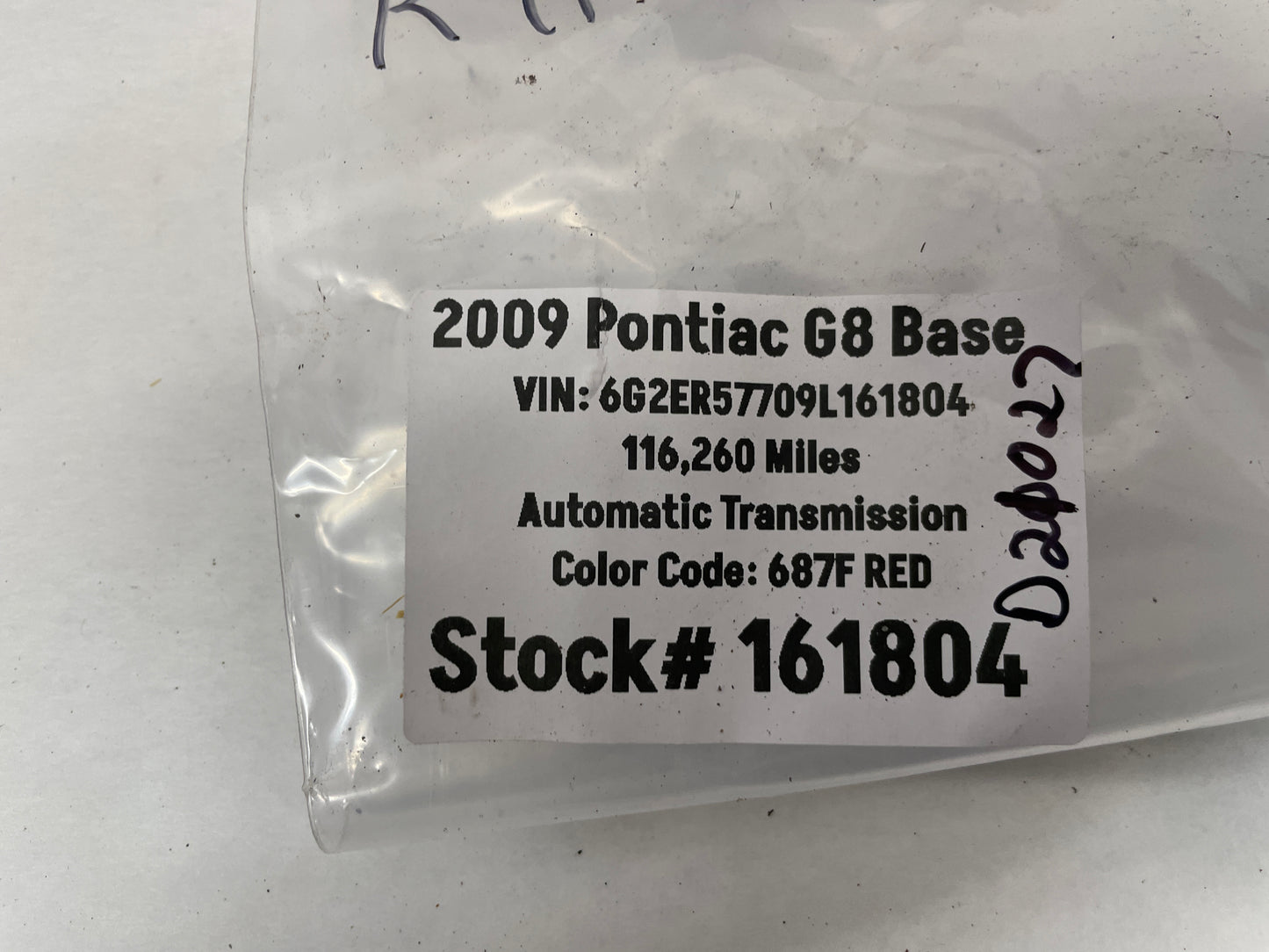 2009 Pontiac G8 RH Passenger Rear Door Lock Actuator OEM - Day's Parts Yard