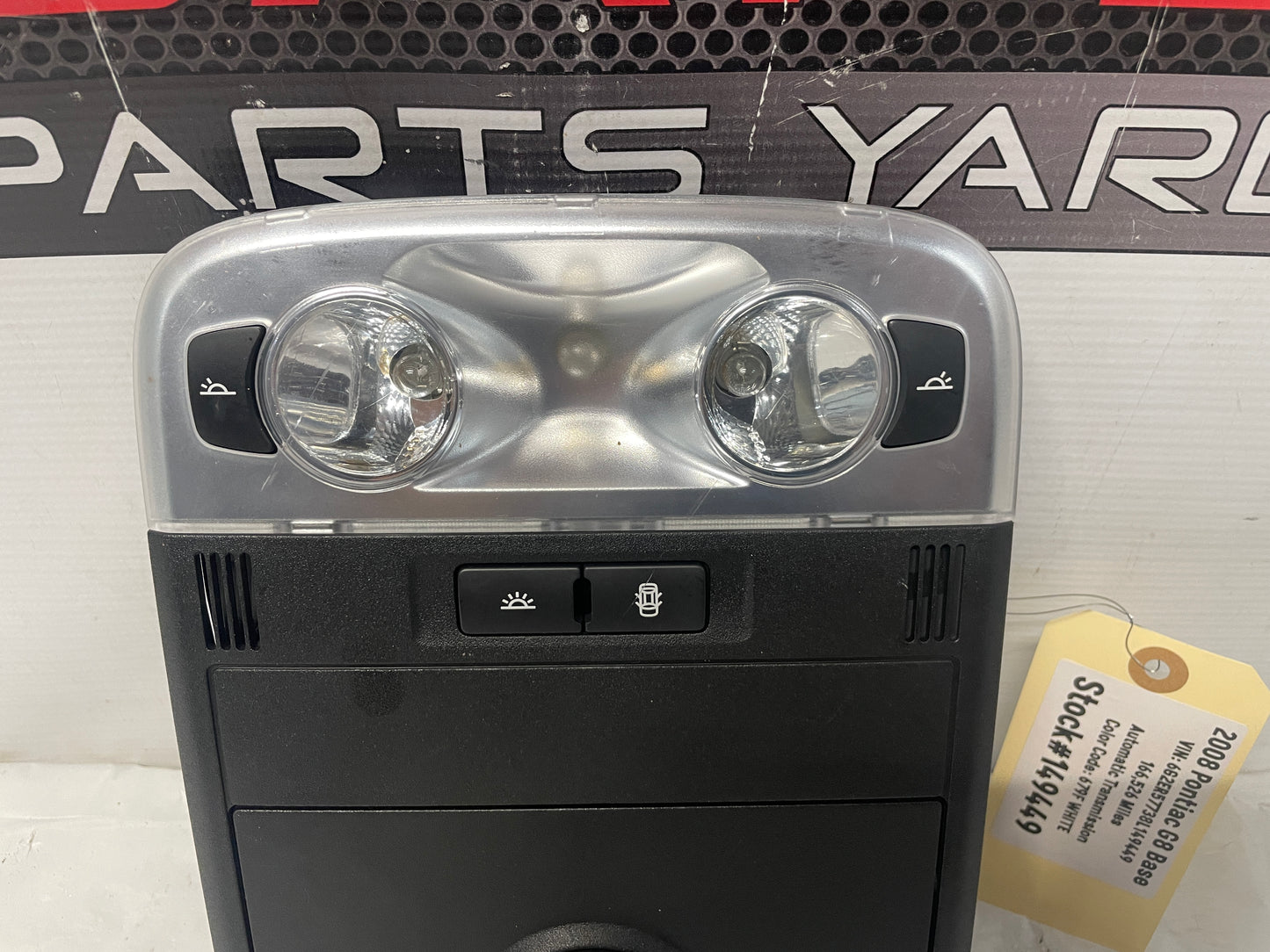 2008 Pontiac G8 Base Overhead Over Head Console Dome Light OEM - Day's Parts Yard