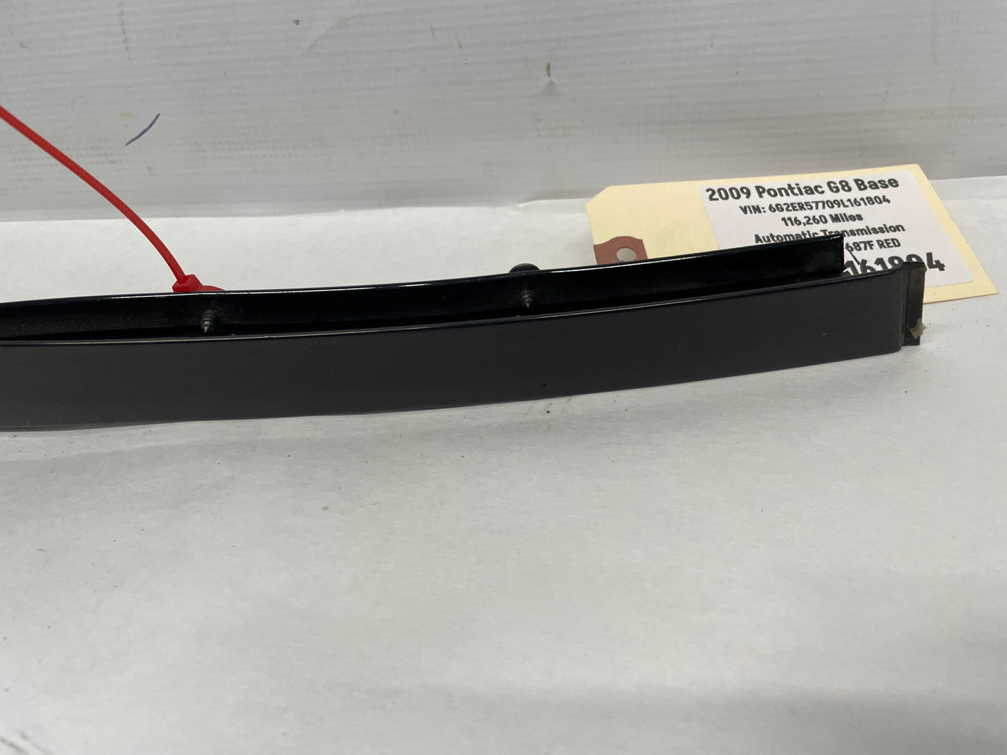 2009 Pontiac G8 RH Passenger Rear Door Rear Pillar Post Applique Window Trim OEM - Day's Parts Yard