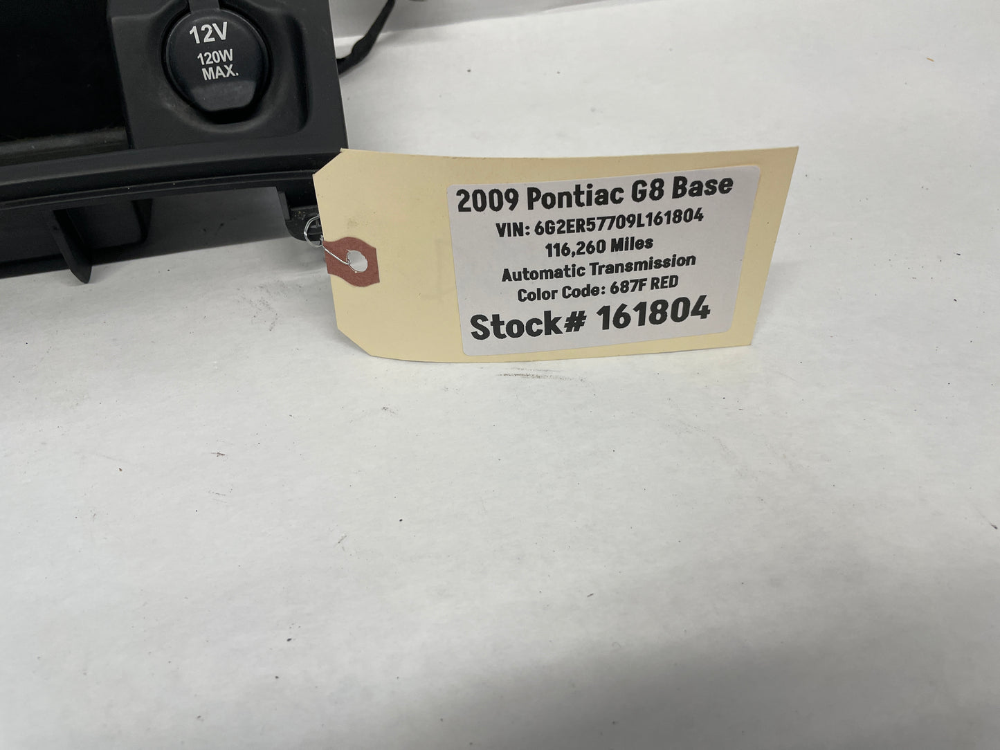 2009 Pontiac G8 Lower Radio Center Console Storage Cubby Plug Assembly OEM - Day's Parts Yard