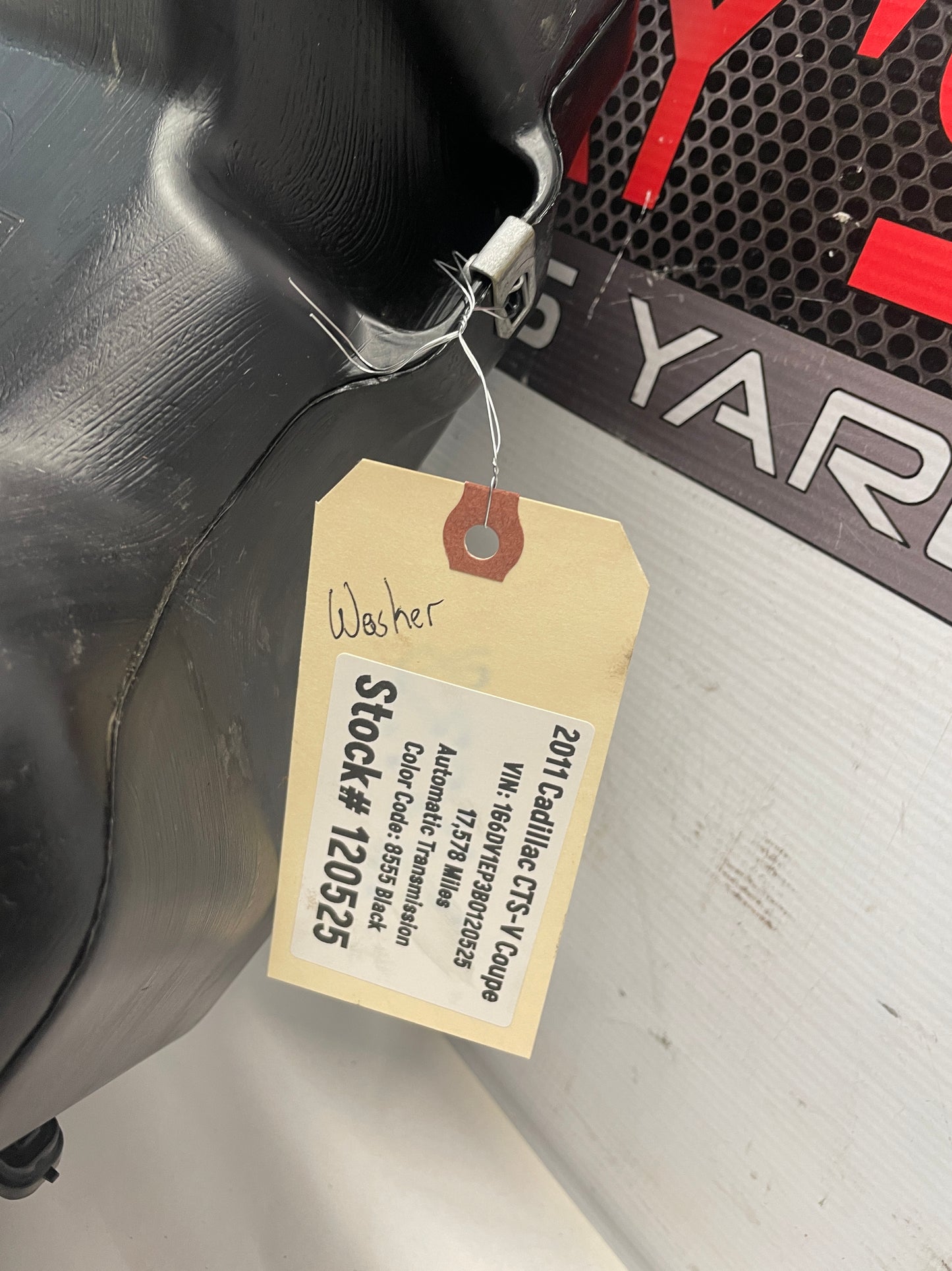 2011 Cadillac CTS-V Coupe Windshield Wiper Washer Reservoir Tank Bottle OEM - Day's Parts Yard