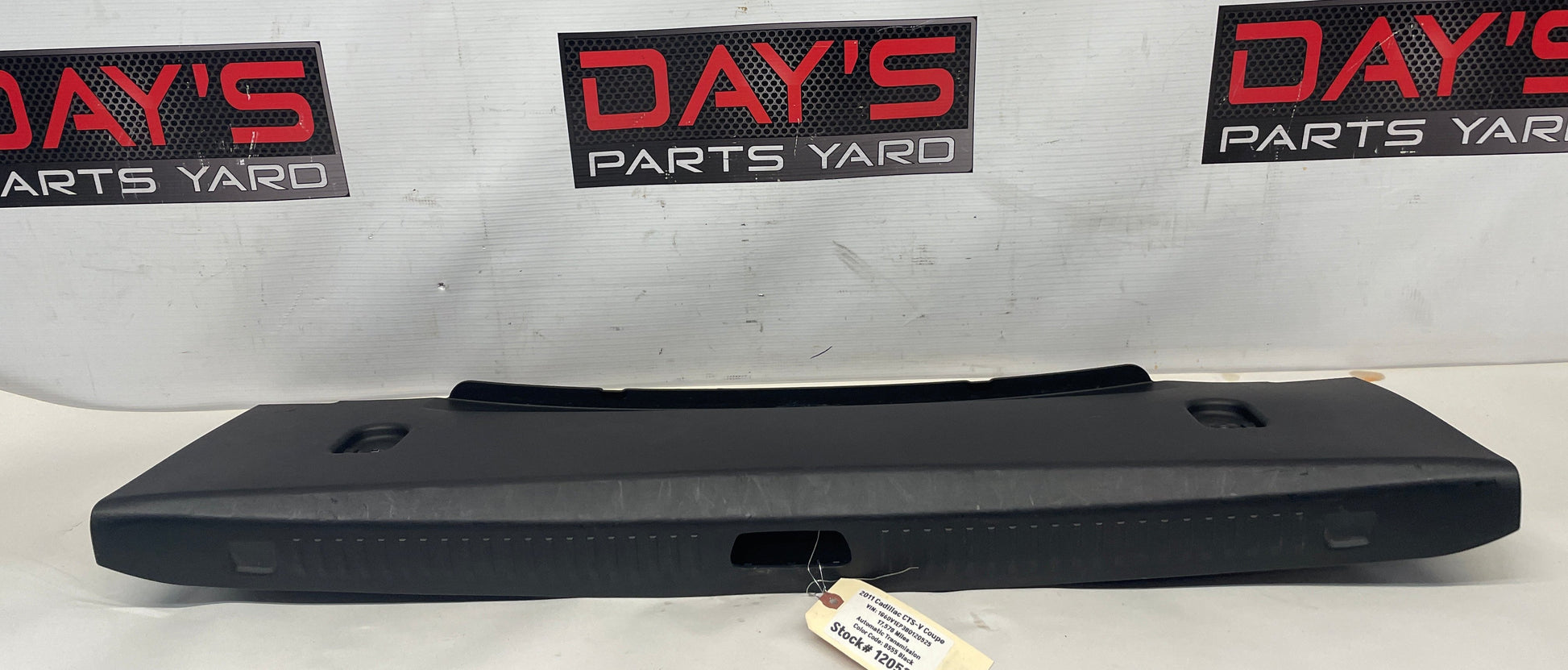 2011 Cadillac CTS-V Coupe Rear Trunk Cargo Wall Plate Sill Trim Cover OEM - Day's Parts Yard