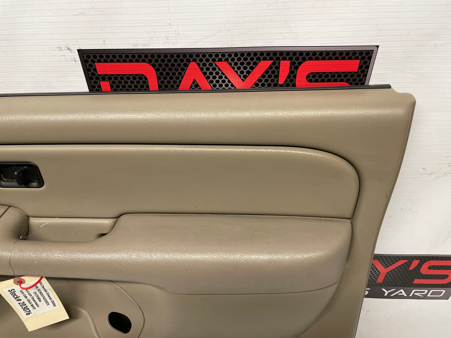 2004 Chevy Silverado 2500HD RH Passenger Front Door Panel Tan Beige OEM - Day's Parts Yard