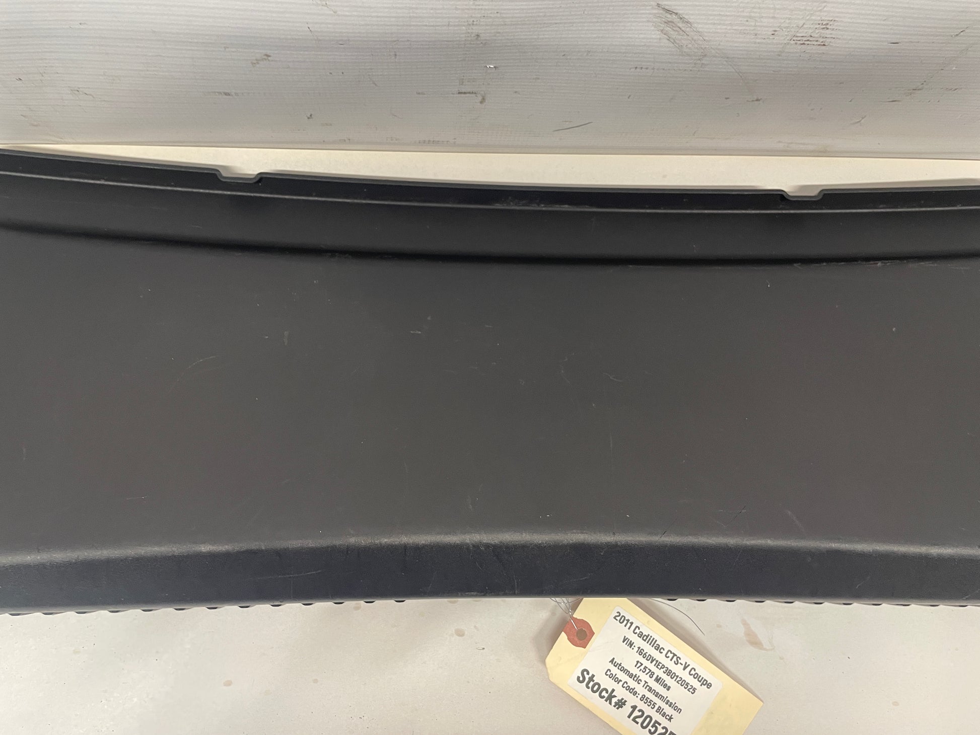 2011 Cadillac CTS-V Coupe Rear Trunk Cargo Wall Plate Sill Trim Cover OEM - Day's Parts Yard