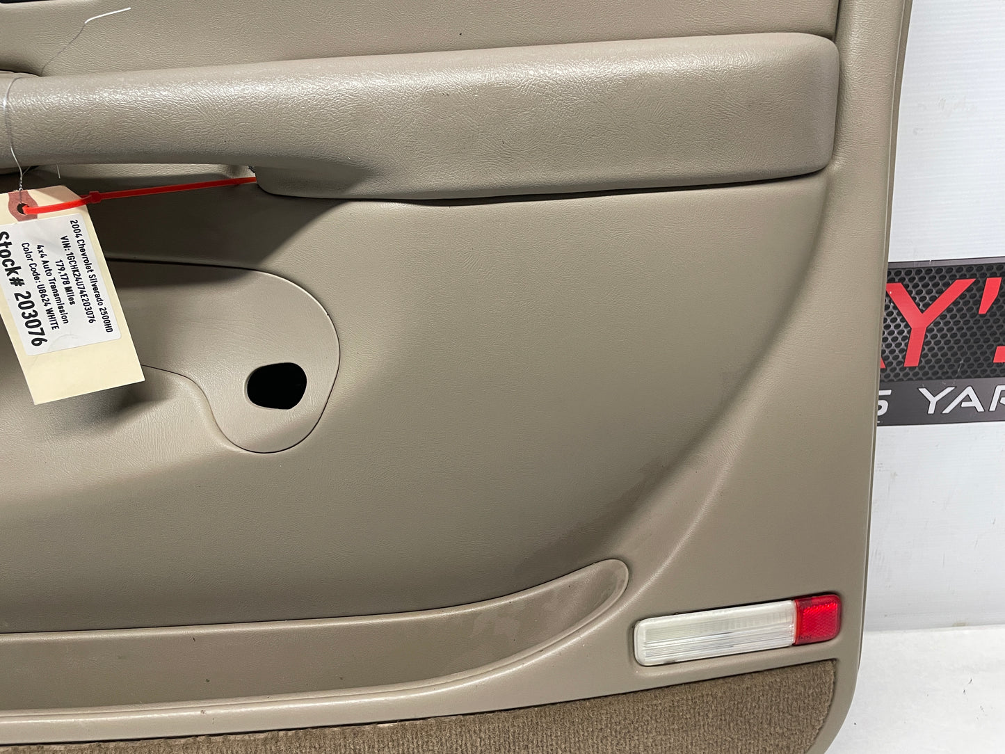 2004 Chevy Silverado 2500HD RH Passenger Front Door Panel Tan Beige OEM - Day's Parts Yard