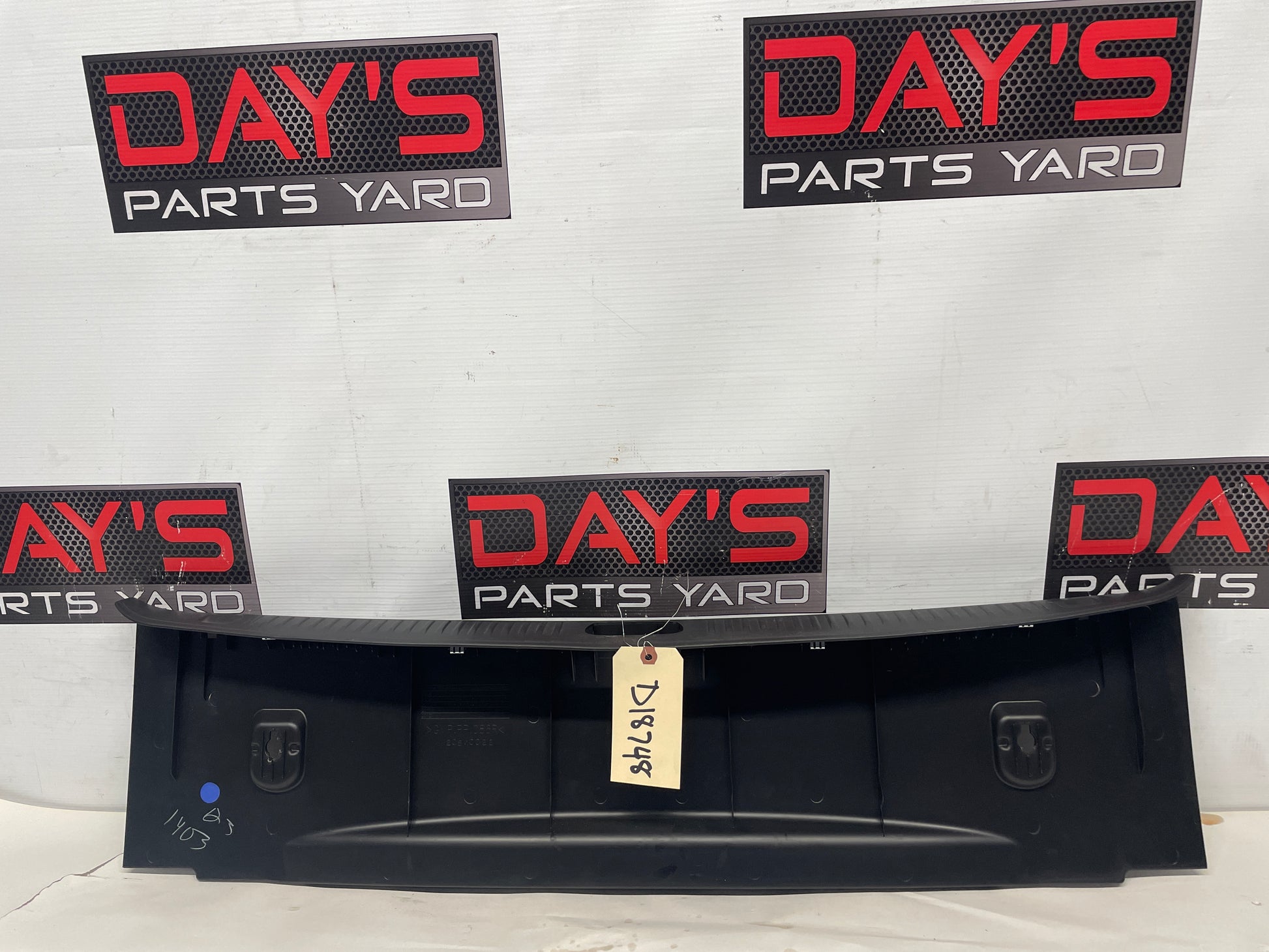 2011 Cadillac CTS-V Coupe Rear Trunk Cargo Wall Plate Sill Trim Cover OEM - Day's Parts Yard