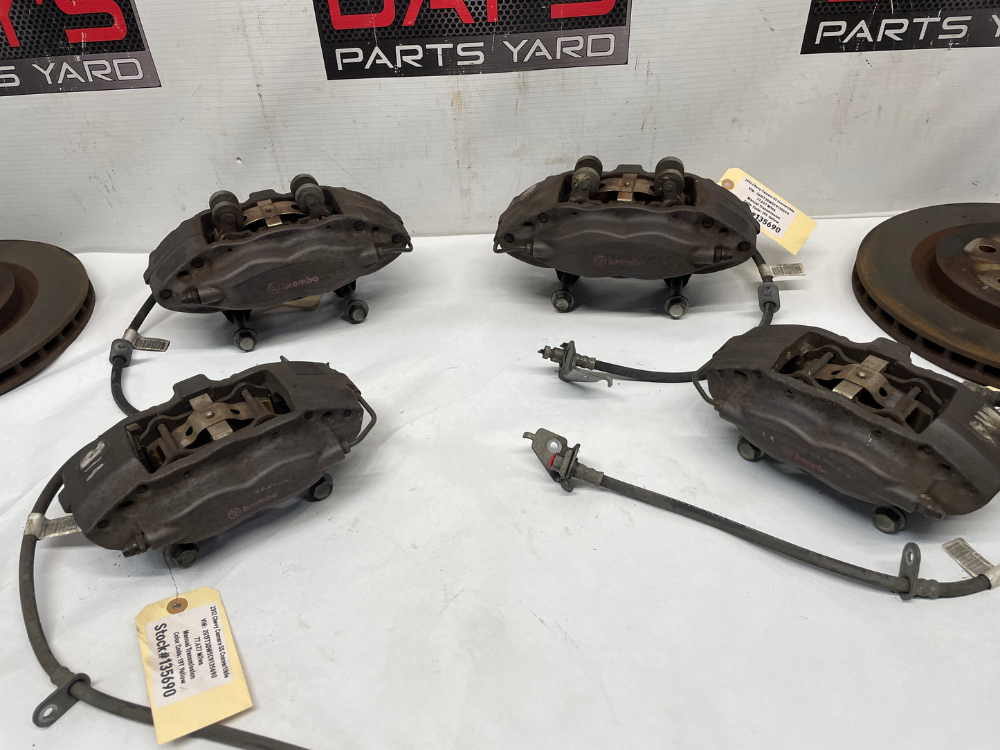 2012 Chevy Camaro SS Brembo Brake Calipers & Rotors Front and Rear OEM - Day's Parts Yard