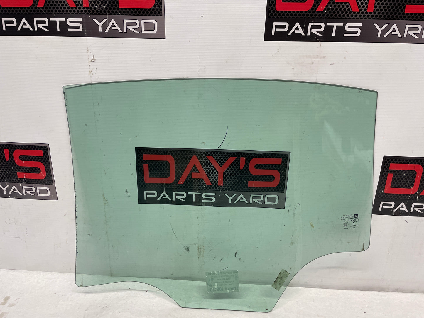 2015 Chevy SS RH Passenger Rear Door Window Glass OEM - Day's Parts Yard