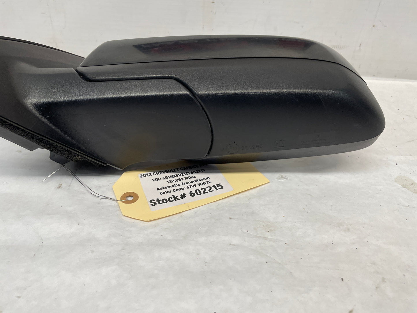 2012 Chevy Caprice PPV LH Driver Exterior Outside Mirror Black OEM