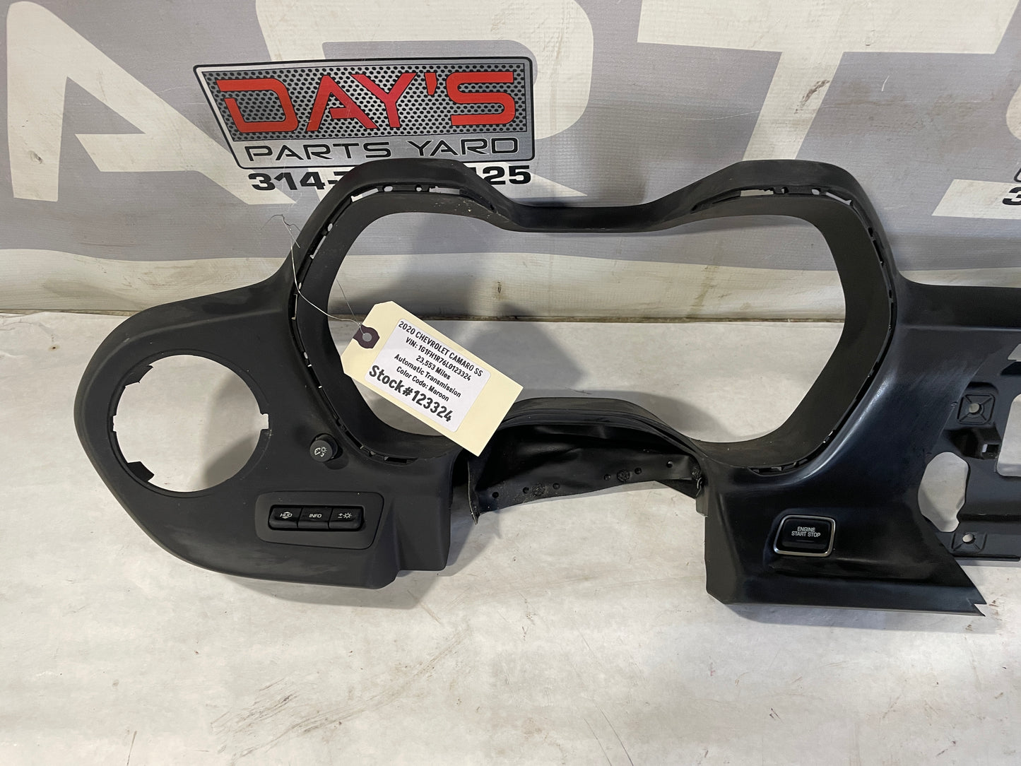2020 Chevy Camaro SS Dash Board Instrument Panel Cluster Trim Bezel OEM - Day's Parts Yard