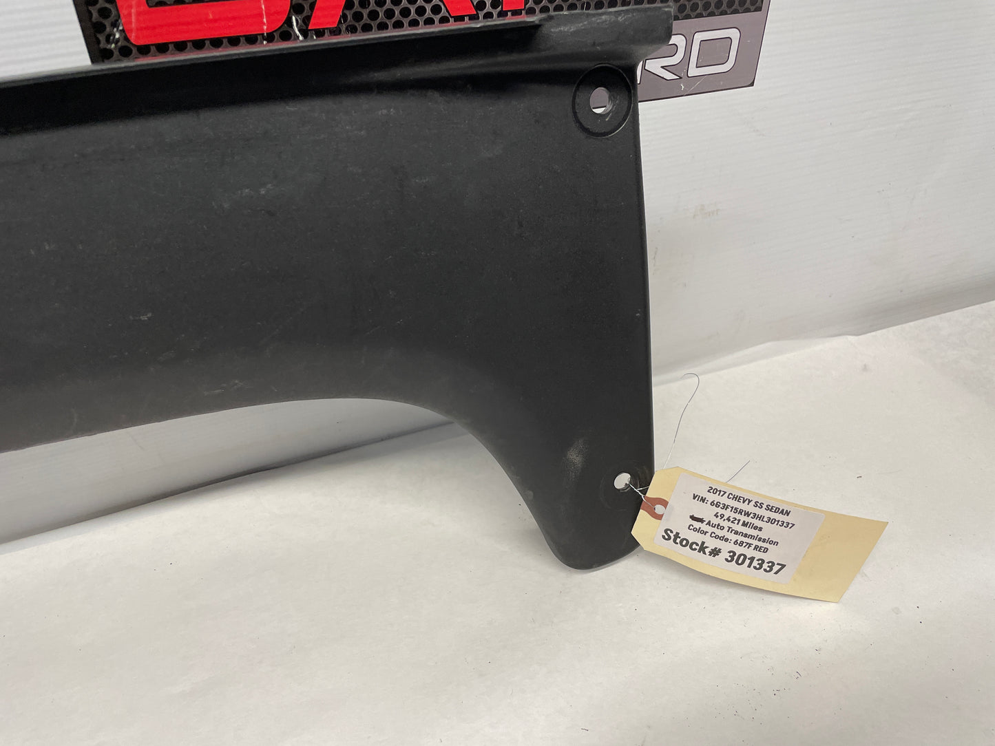 2017 Chevy SS Sedan Trunk Cargo Wall Plate Cover Trim OEM - Day's Parts Yard
