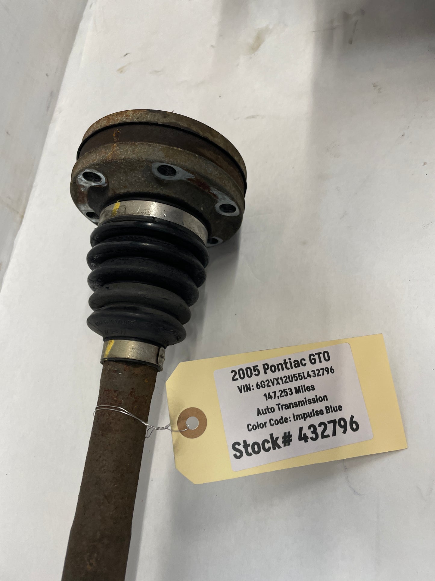 2005 Pontiac GTO RH Passenger Rear CV Axle Half Shaft OEM - Day's Parts Yard