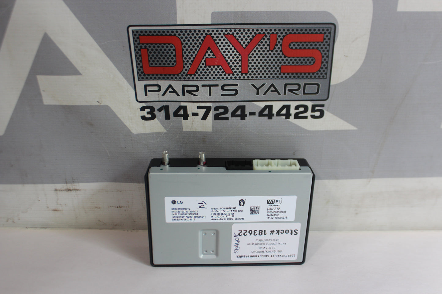 2019 Chevy Tahoe K1500 Premier Bluetooth Communication Control Module  OEM - Day's Parts Yard