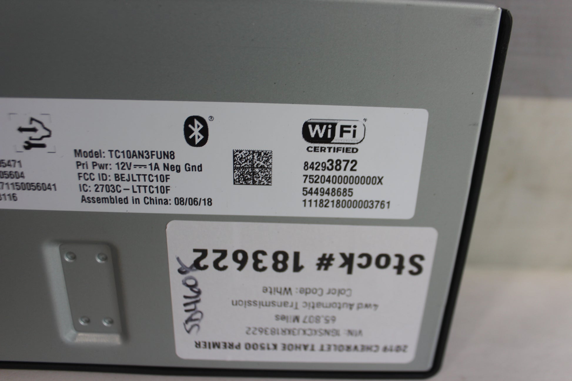 2019 Chevy Tahoe K1500 Premier Bluetooth Communication Control Module  OEM - Day's Parts Yard