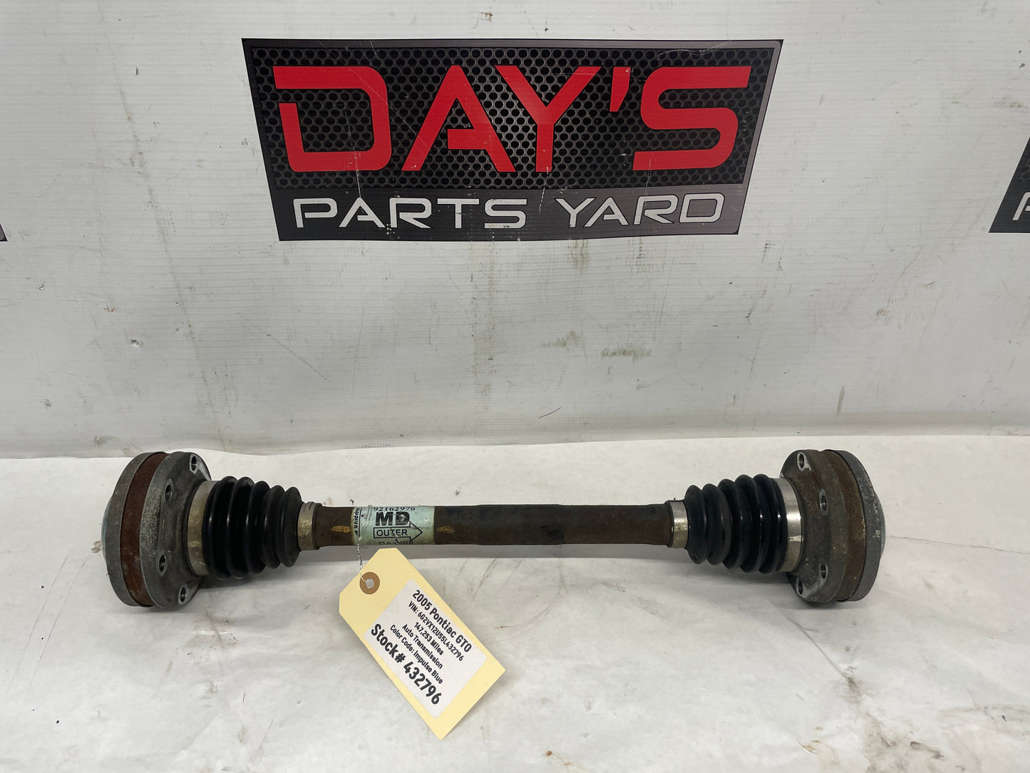 2005 Pontiac GTO LH Driver Rear CV Axle Half Shaft OEM - Day's Parts Yard