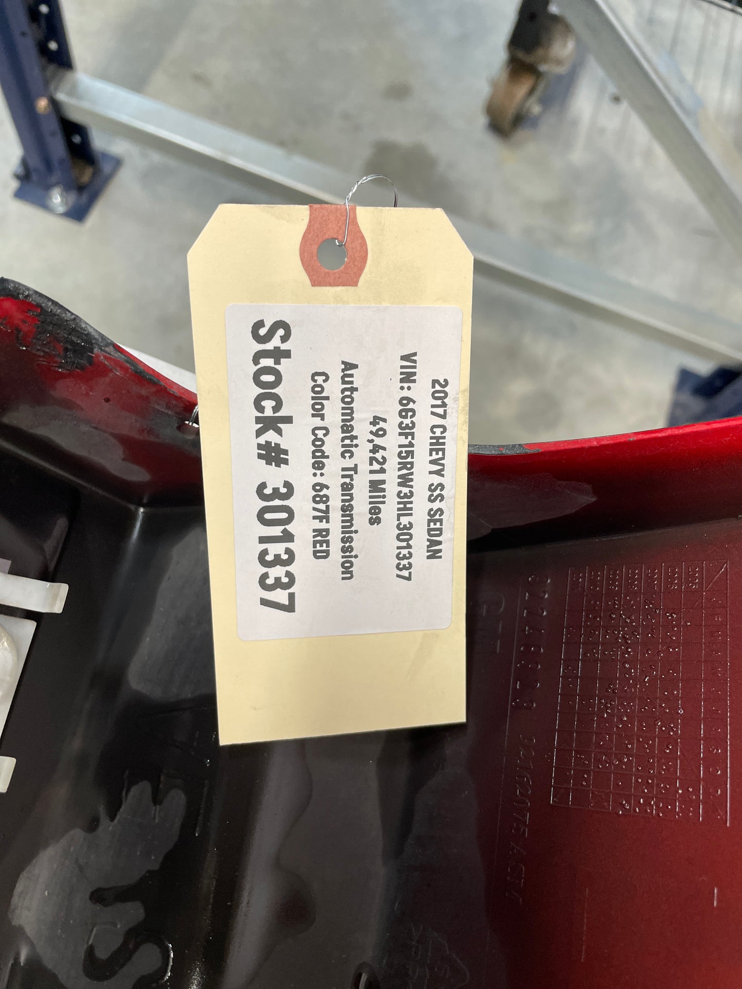 2017 Chevy SS Sedan LH Driver Rocker Molding Side Skirt Panel Trim OEM - Day's Parts Yard