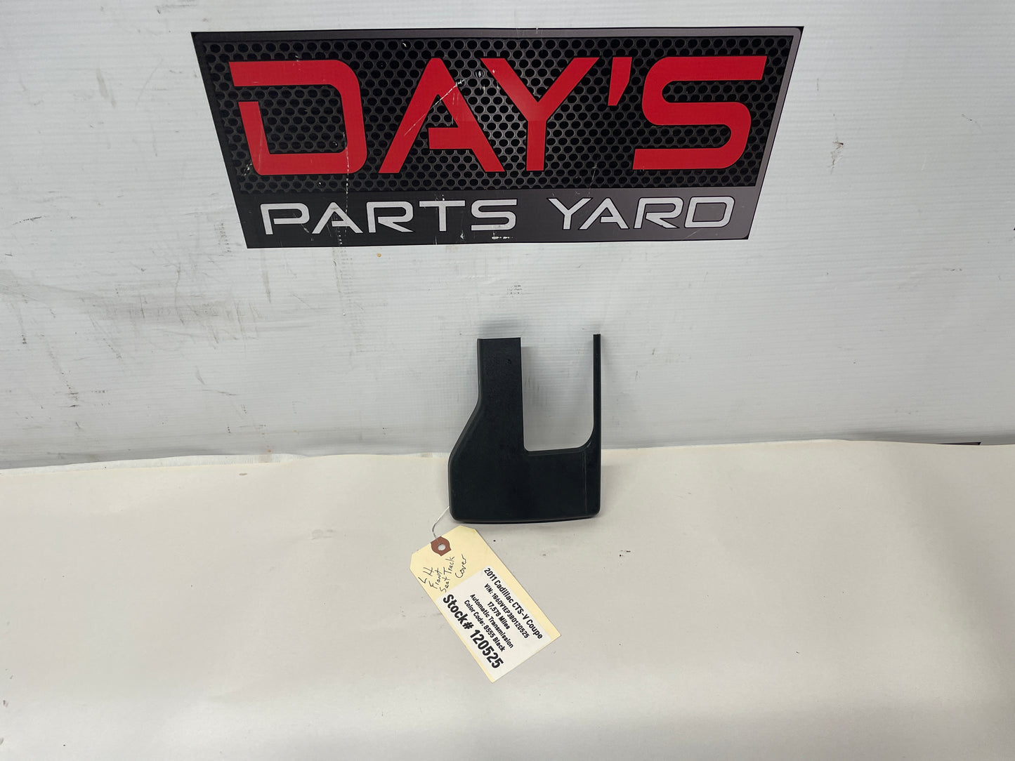 2011 Cadillac CTS-V Coupe LH Driver Interior Seat Track Rail Cover Trim OEM - Day's Parts Yard