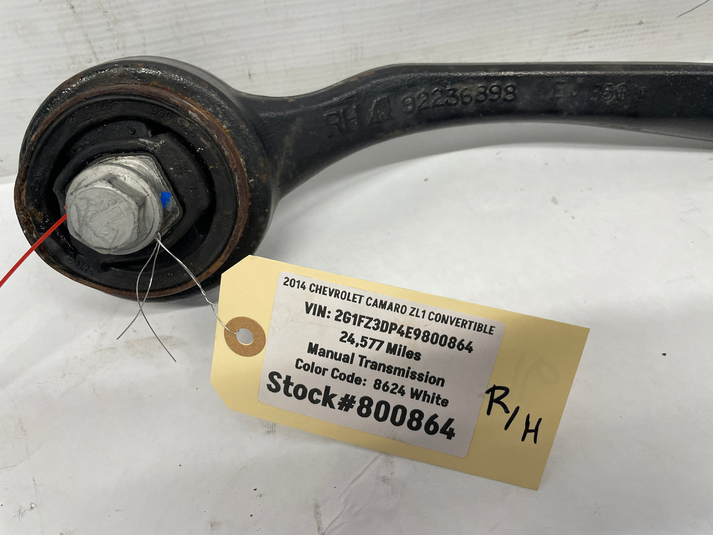 2014 Chevy Camaro ZL1 RH Passenger Front Suspension Lower Control Arm OEM - Day's Parts Yard