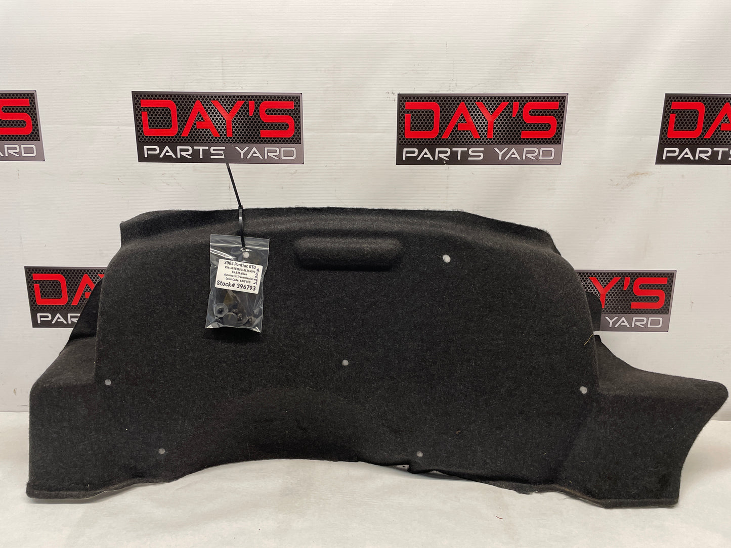 2005 Pontiac GTO Fuel Tank Trunk Carpet Trim Cover Liner OEM - Day's Parts Yard