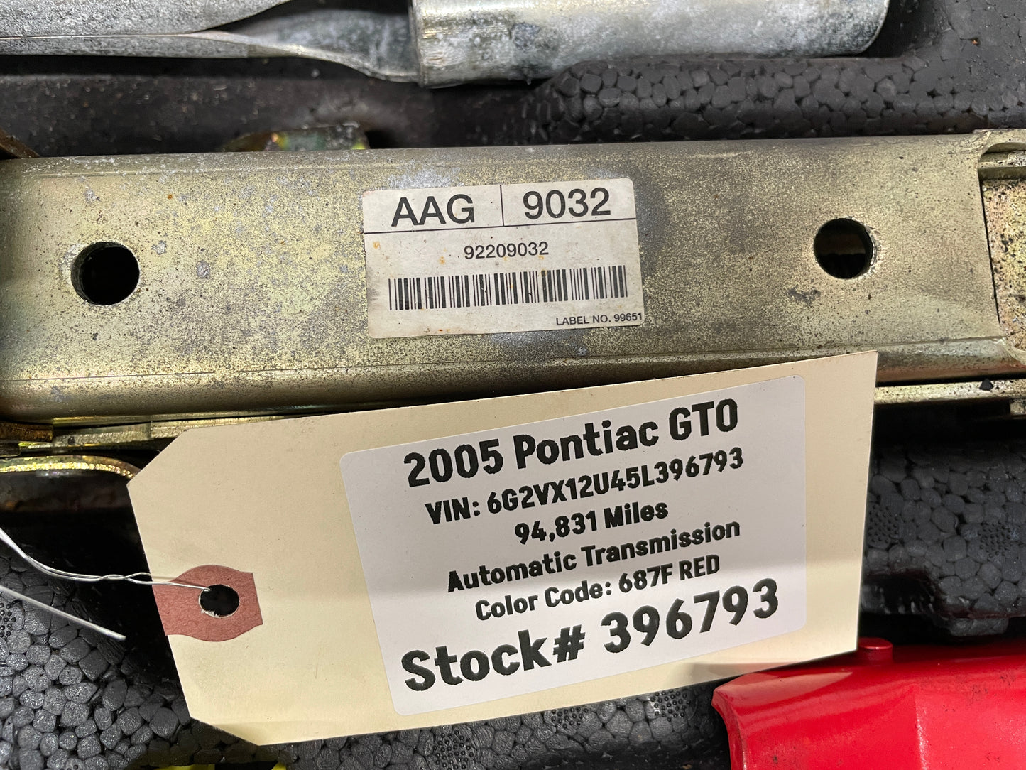 2005 Pontiac GTO Emergency Spare Tire Jack Tool Kit OEM - Day's Parts Yard
