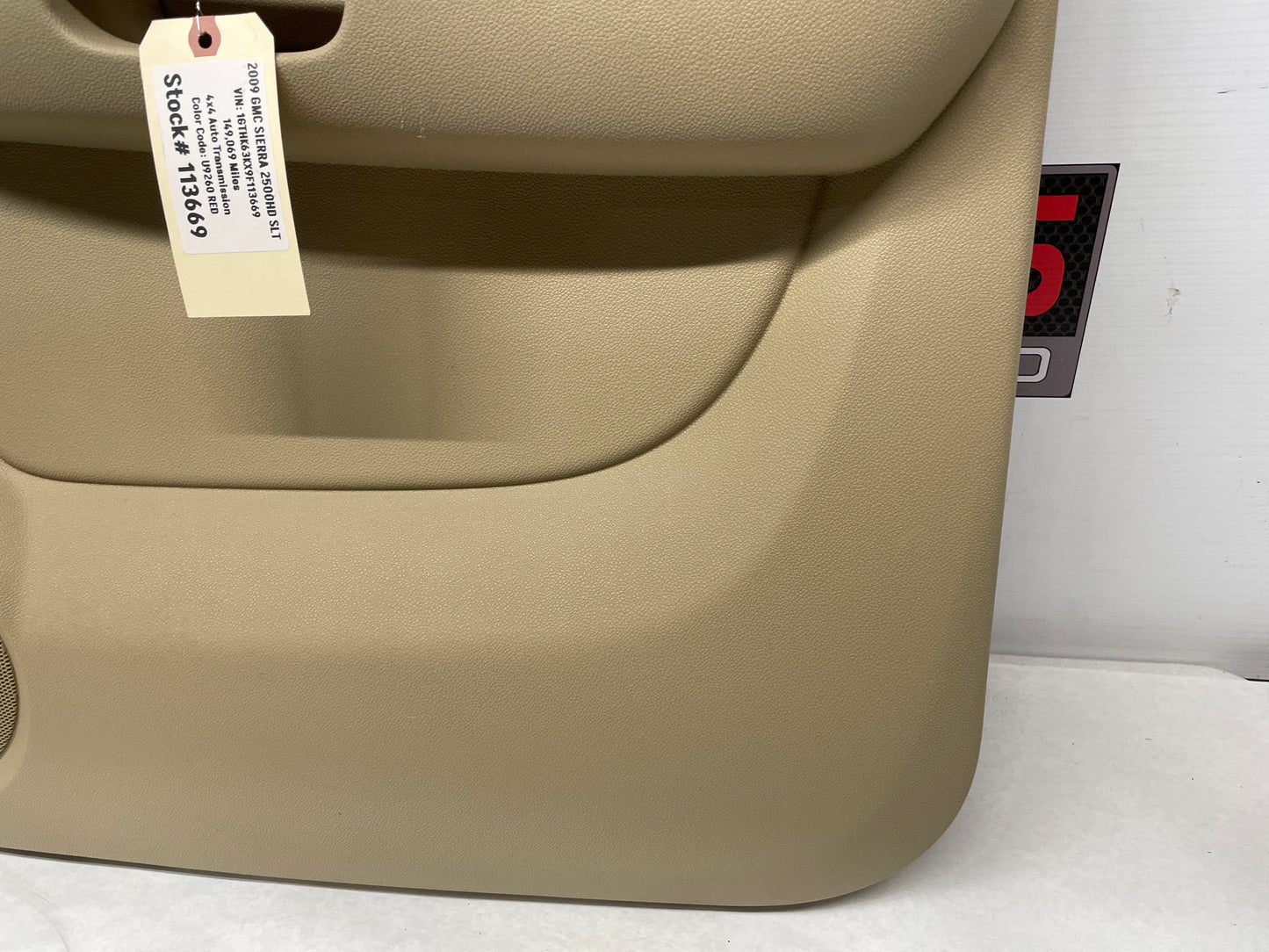 2009 GMC Sierra 2500HD SLT Passenger Rear Interior Door Panel OEM - Day's Parts Yard