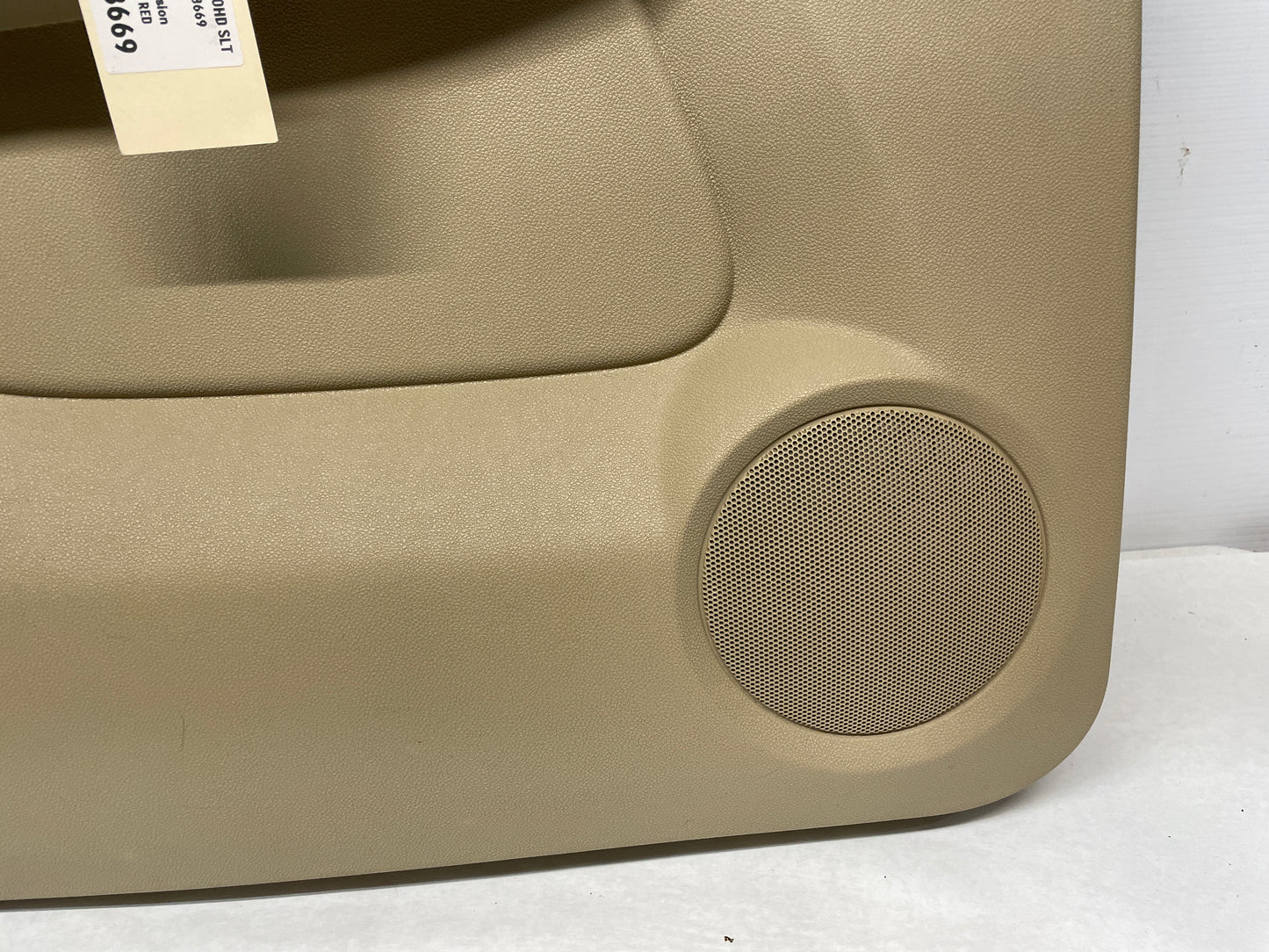 2009 GMC Sierra 2500HD SLT LH Driver Rear Interior Door Panel Cashmere Tan OEM - Day's Parts Yard
