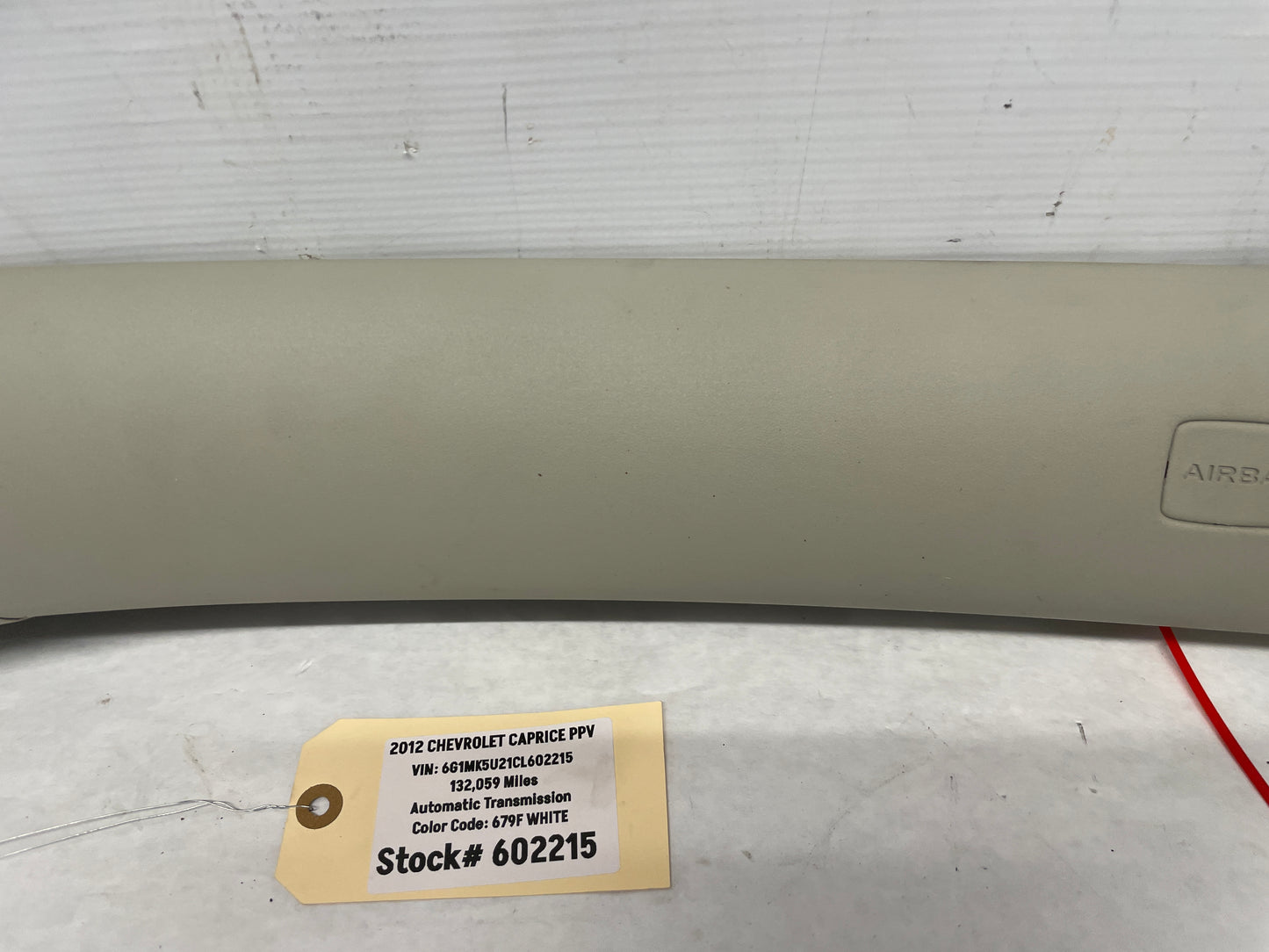 2012 Chevy Caprice PPV RH Passenger Interior Windshield A Pillar Trim Molding OEM
