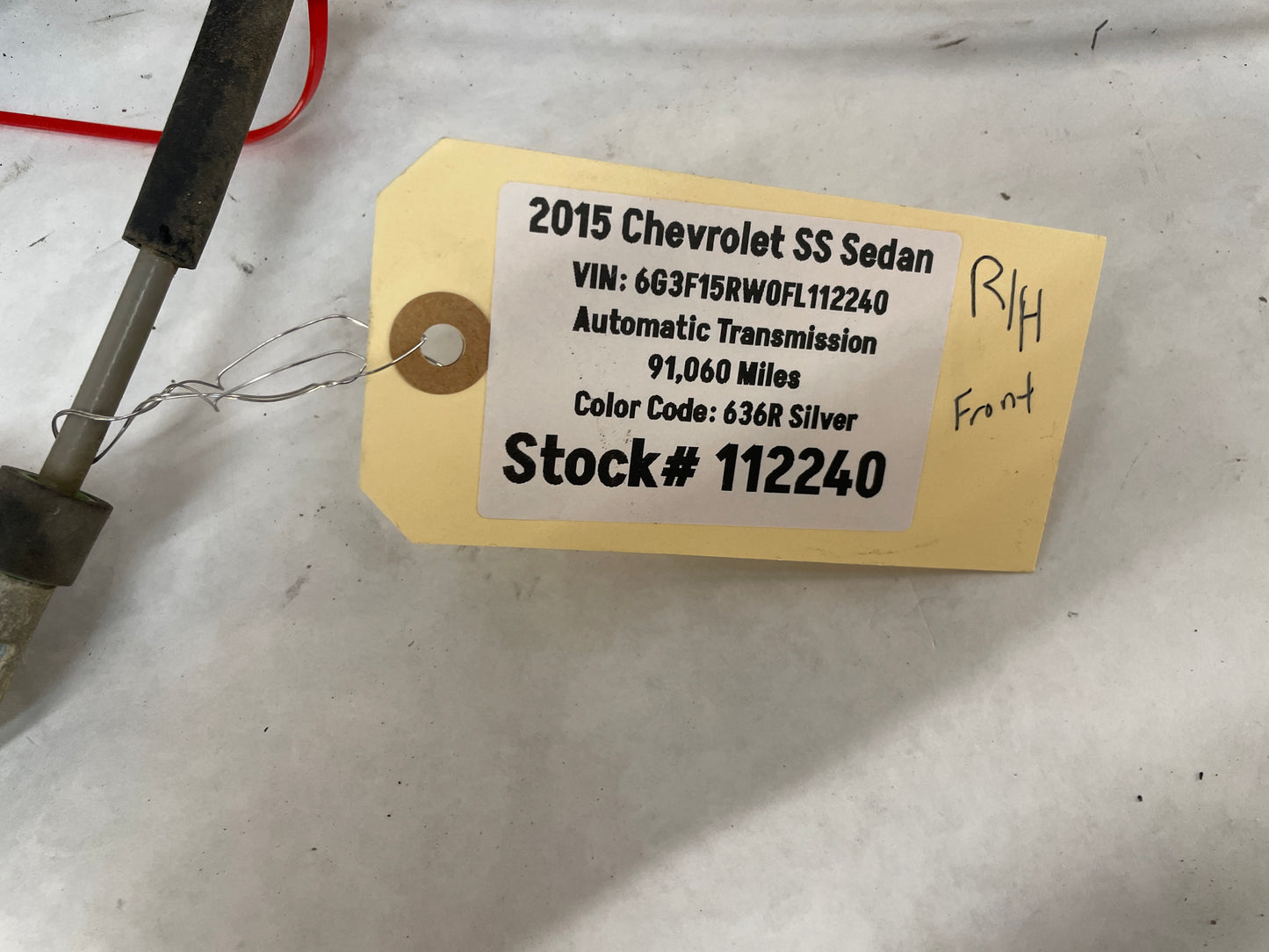 2015 Chevy SS Sedan RH Passenger Front Window Regulator Motor OEM