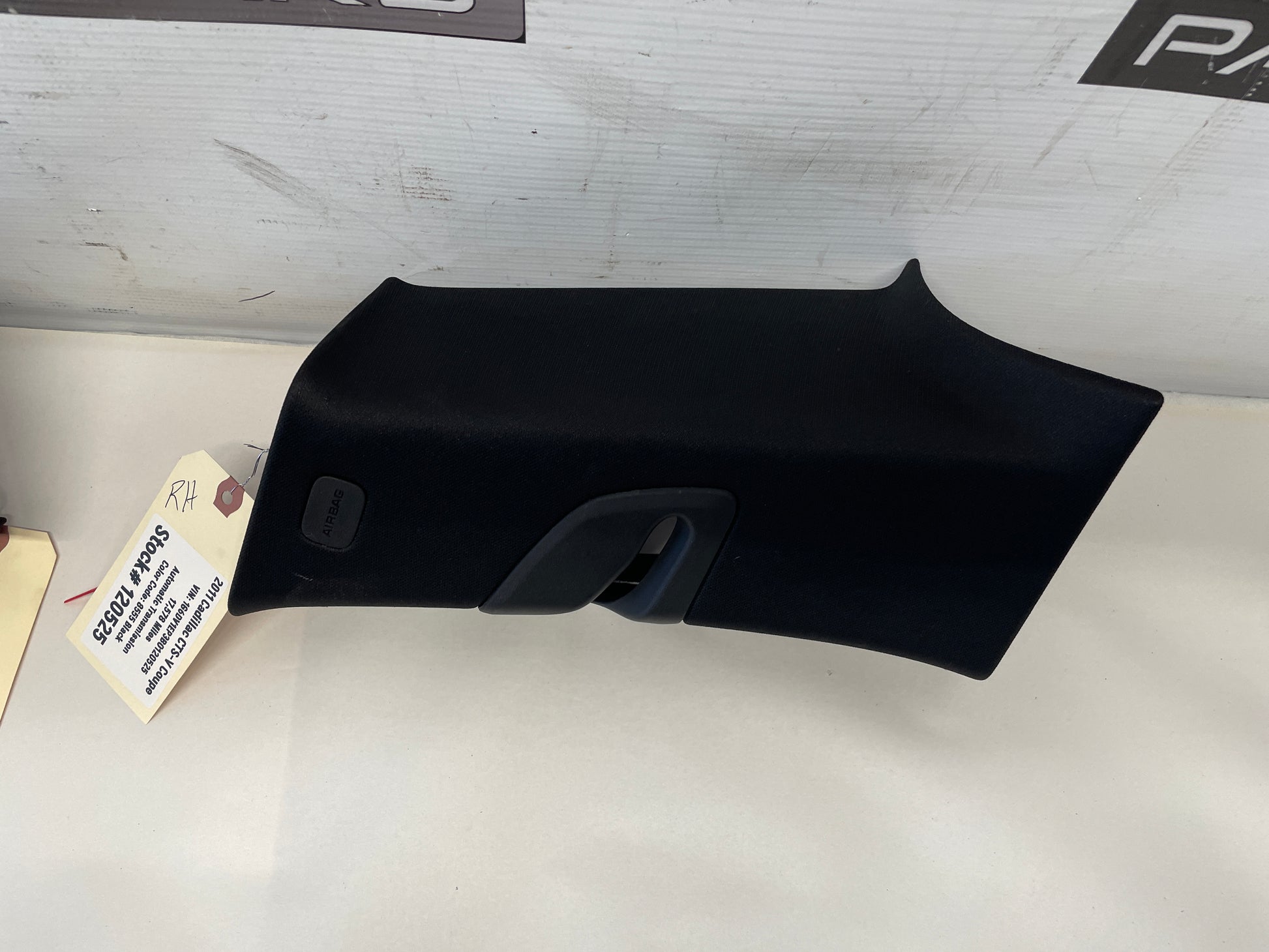 2011 Cadillac CTS-V Coupe RH & LH Black Interior B Pillar Upper Trim Panel OEM - Day's Parts Yard