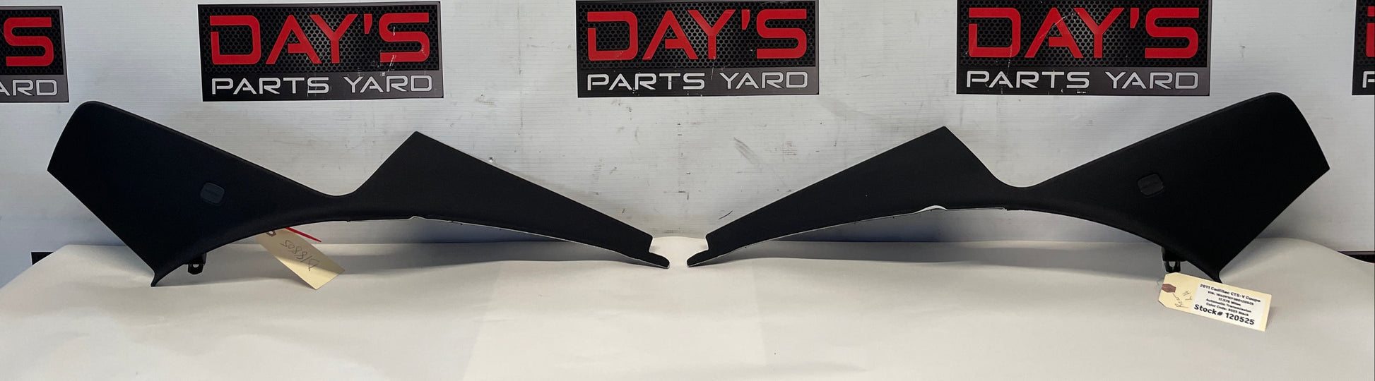 2011 Cadillac CTS-V Coupe Black RH & LH Interior C Pillar Trim Panels OEM - Day's Parts Yard