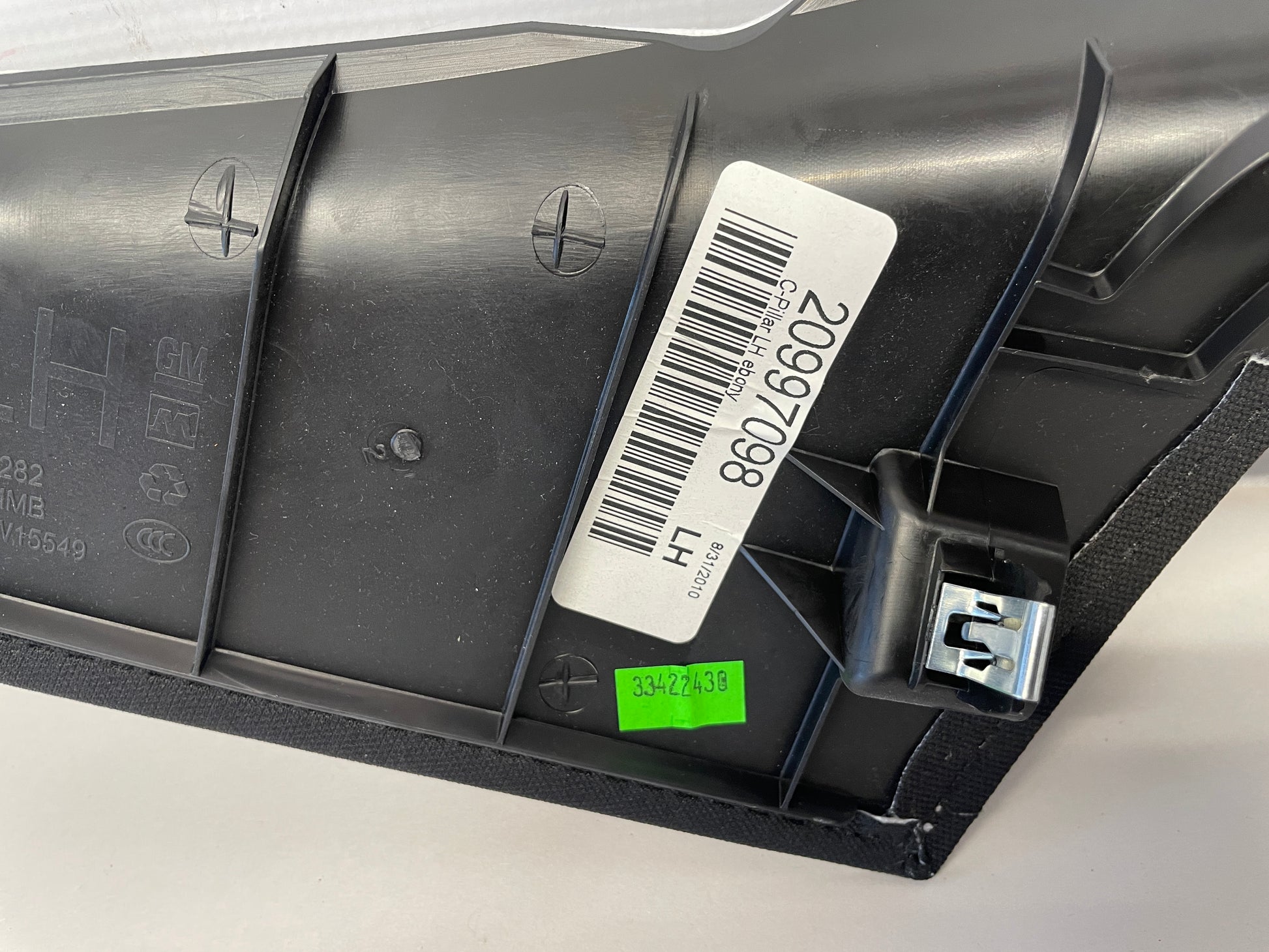 2011 Cadillac CTS-V Coupe Black RH & LH Interior C Pillar Trim Panels OEM - Day's Parts Yard